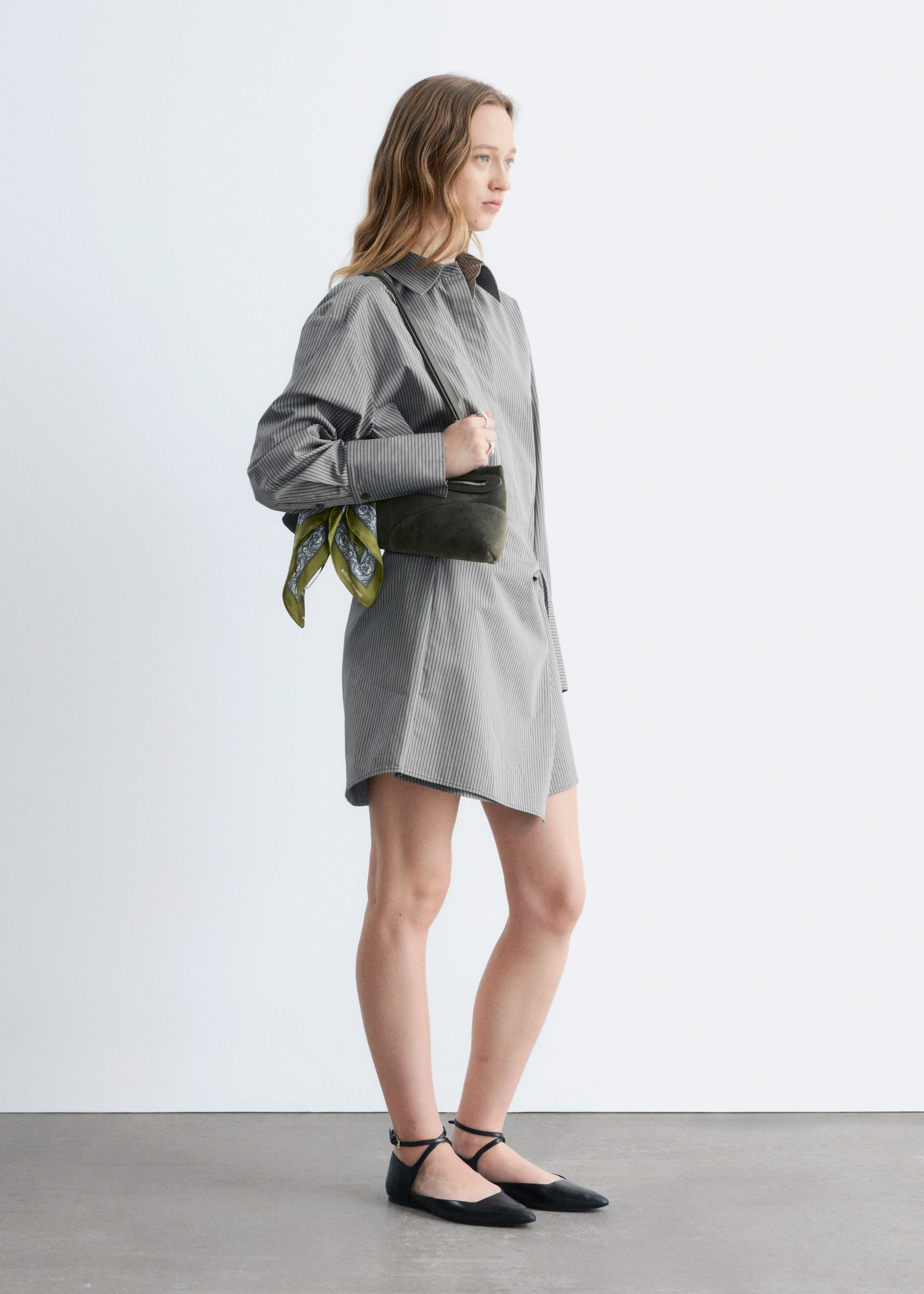 & Other Stories WRAP SHIRT MINI DRESS