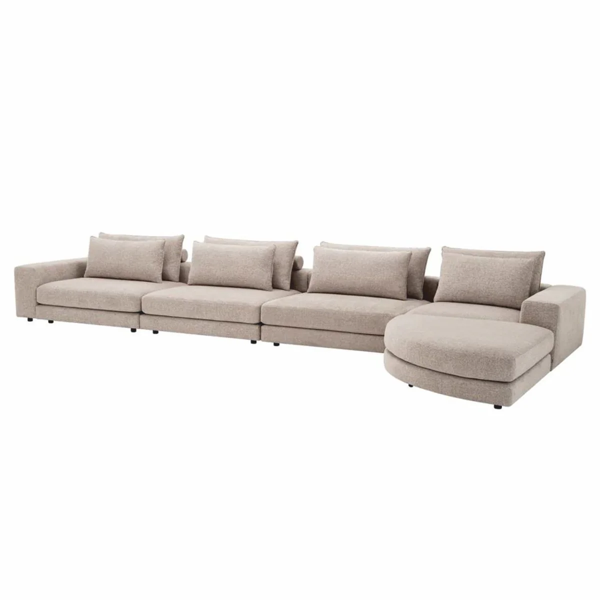 Luxury corner sofa Greige / Black 388 x 360 cm - Modular living room sofa - Luxury furniture