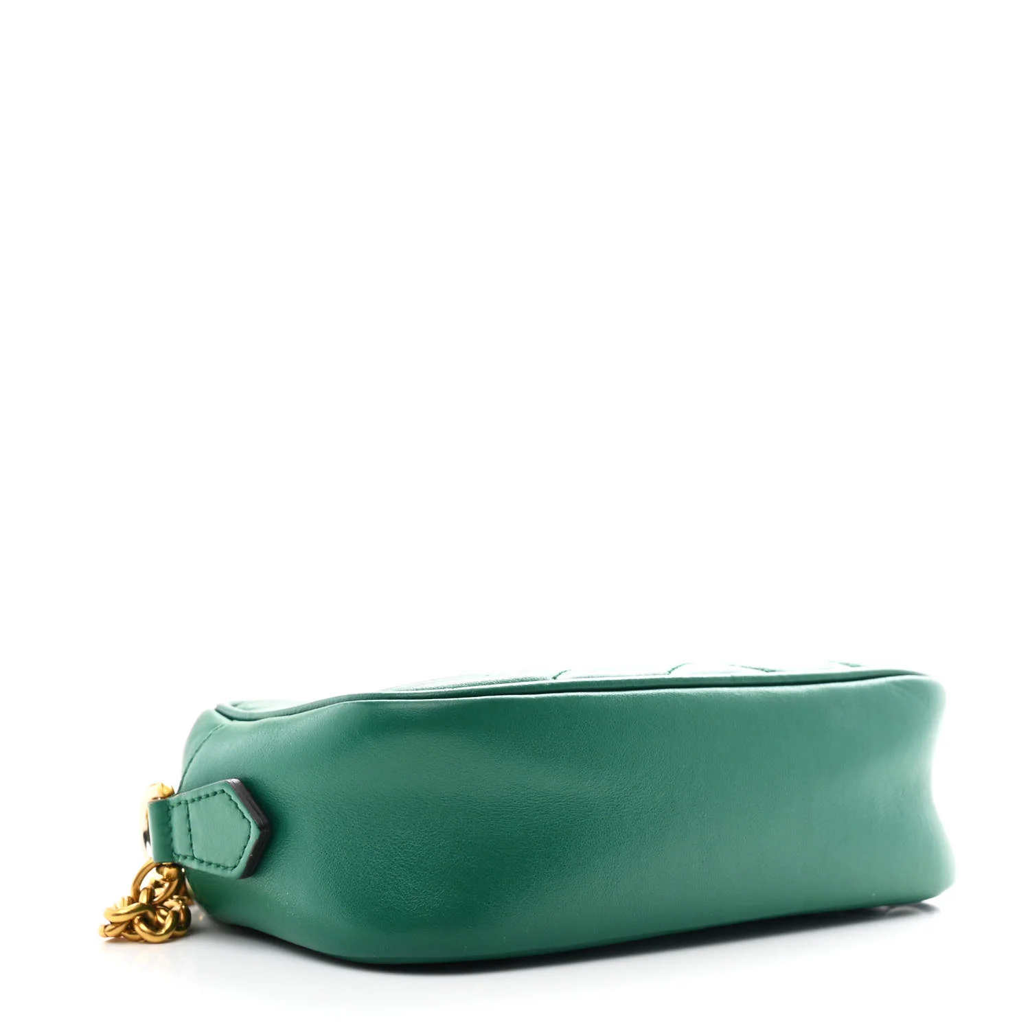 Calfskin Matelasse Small GG Marmont Chain Shoulder Bag Emerald Green - Top Club