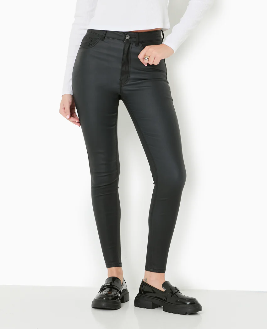 Pimkie Jean skinny enduit effet cuir