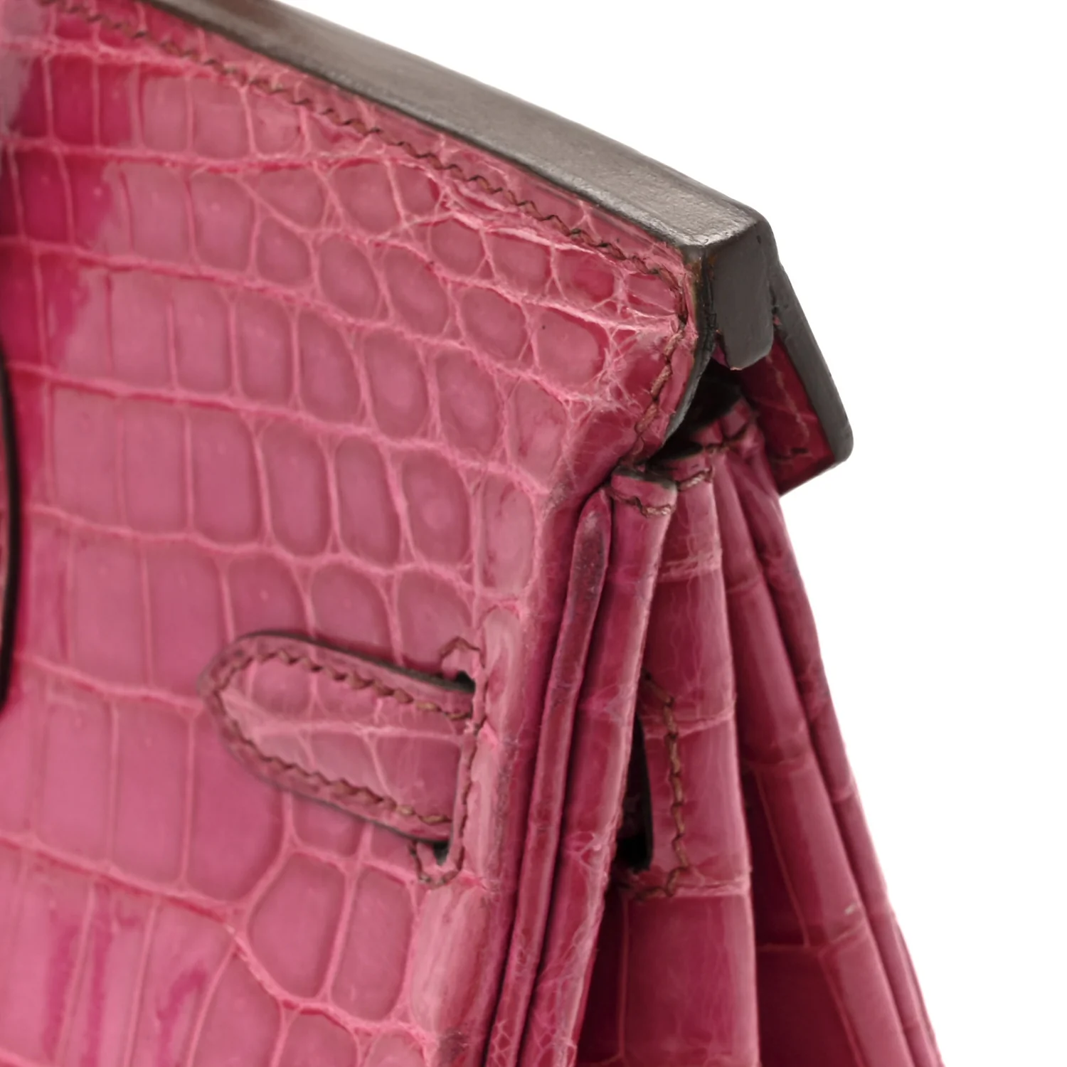 Shiny Niloticus Crocodile Birkin 25 Rose Scheherazade - Top Club