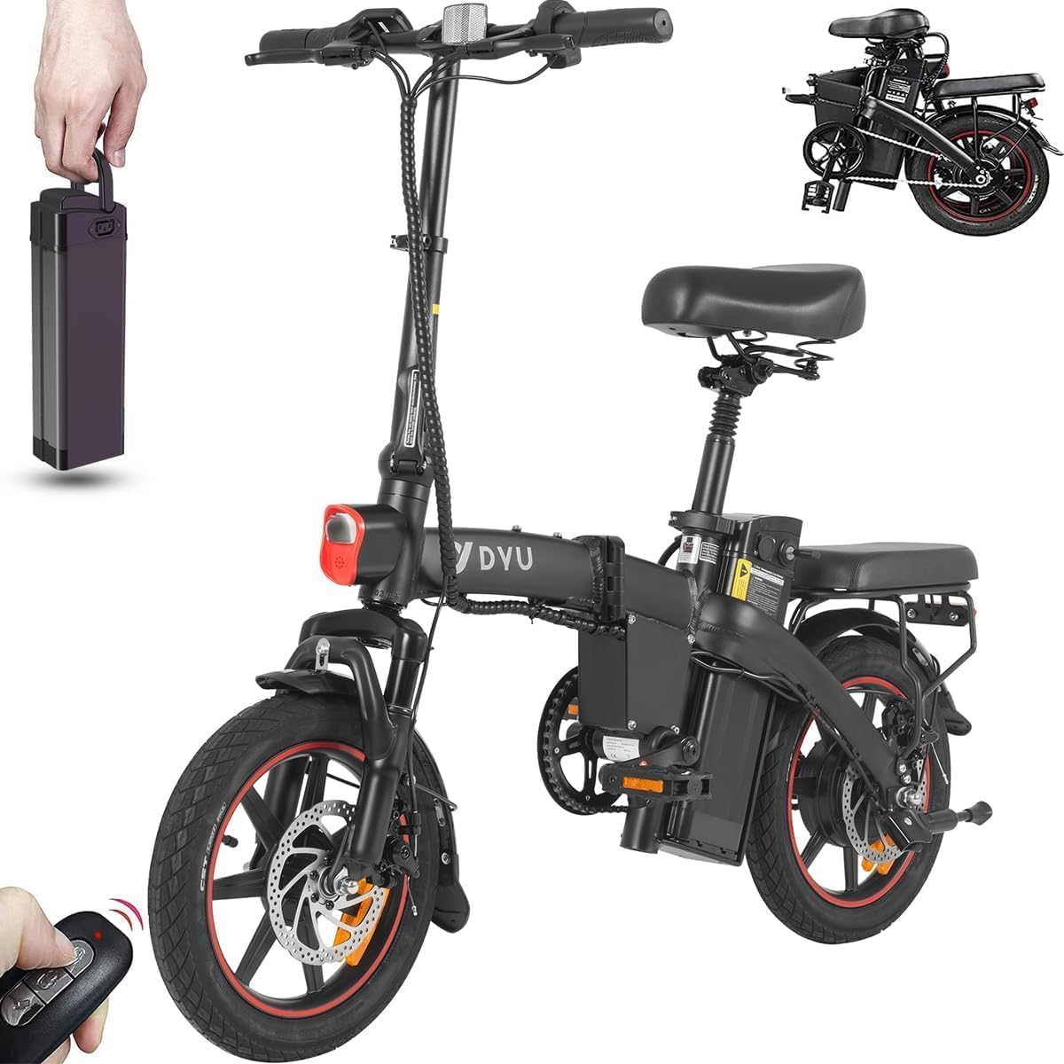 DYU Bici Elettrica Pieghevole, 14