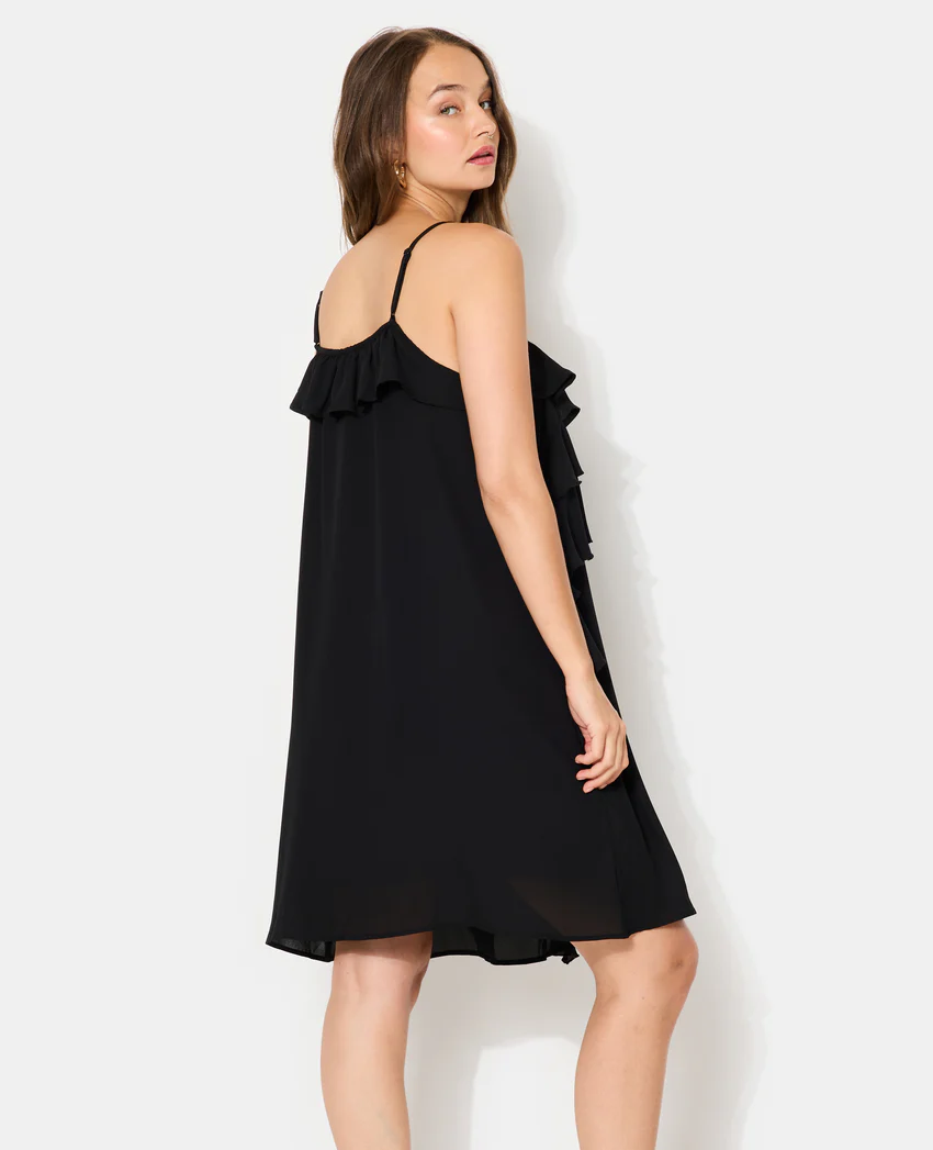 Pimkie Robe courte en voile avec volants et fleur