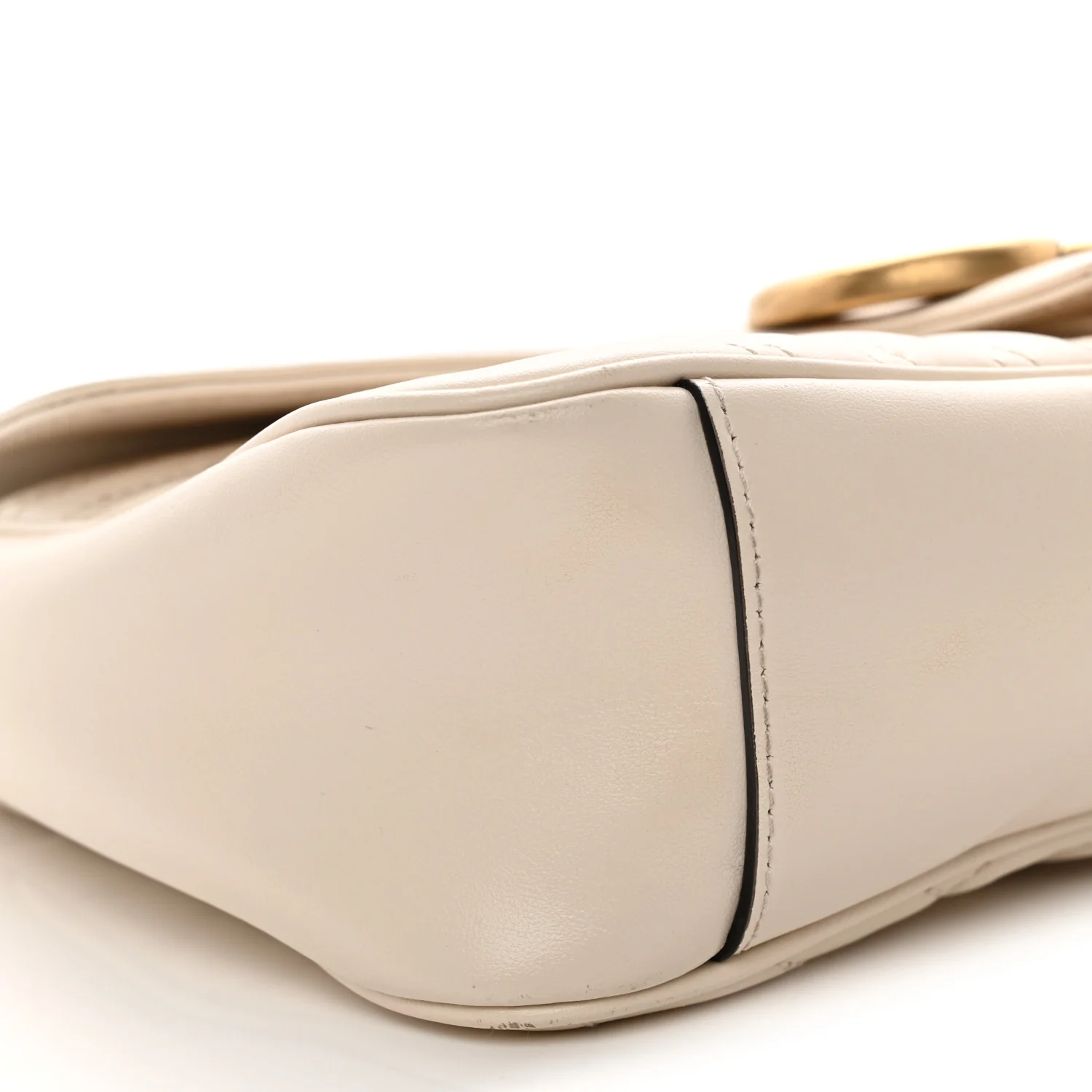 Calfskin Matelasse Small GG Marmont Shoulder Bag White - Top Club