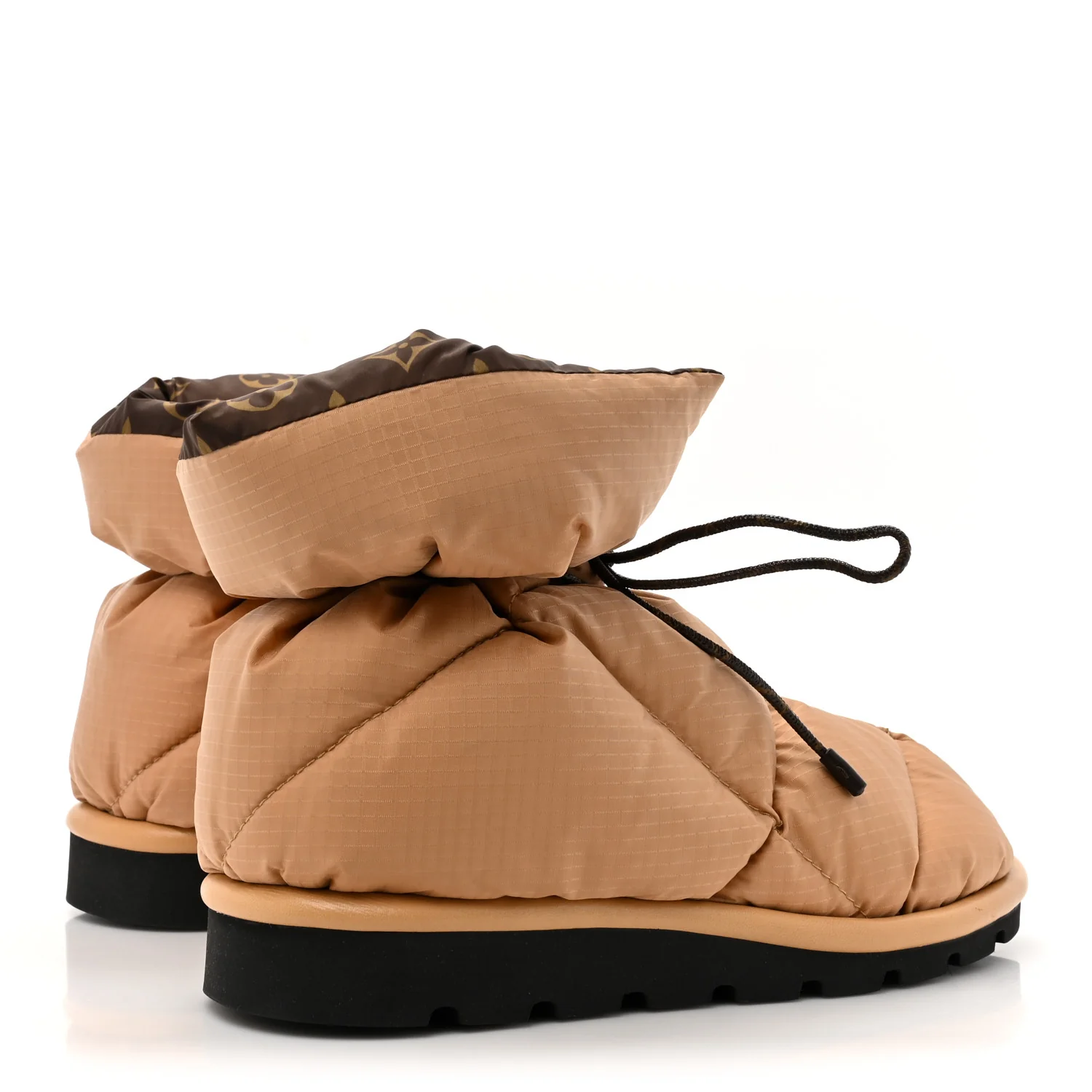 Nylon Monogram Pillow Comfort Ankle Boot 38 Beige - Top Club
