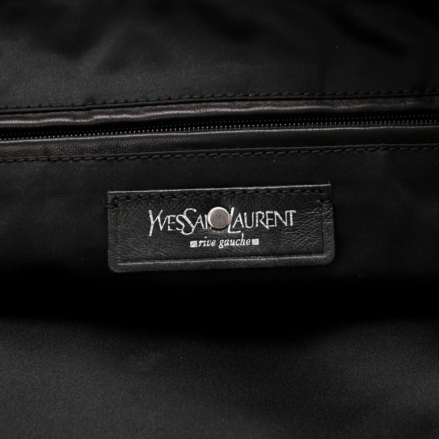 Calfskin Studded Drawstring Tote Black - Top Club