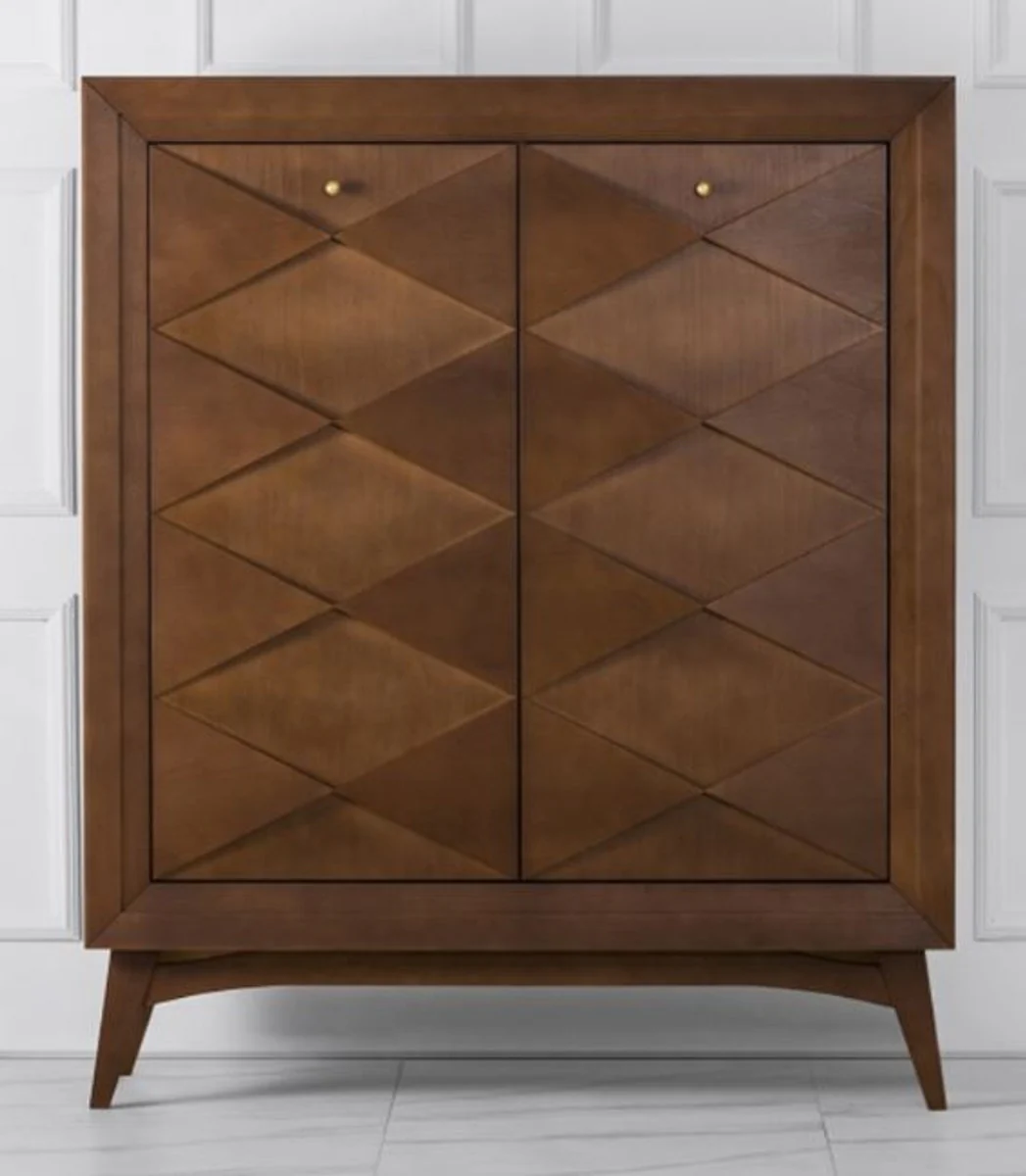 Luxury neoclassic chest of drawers wood colors brown 120 x H143 cm - sideboard art deco furniture