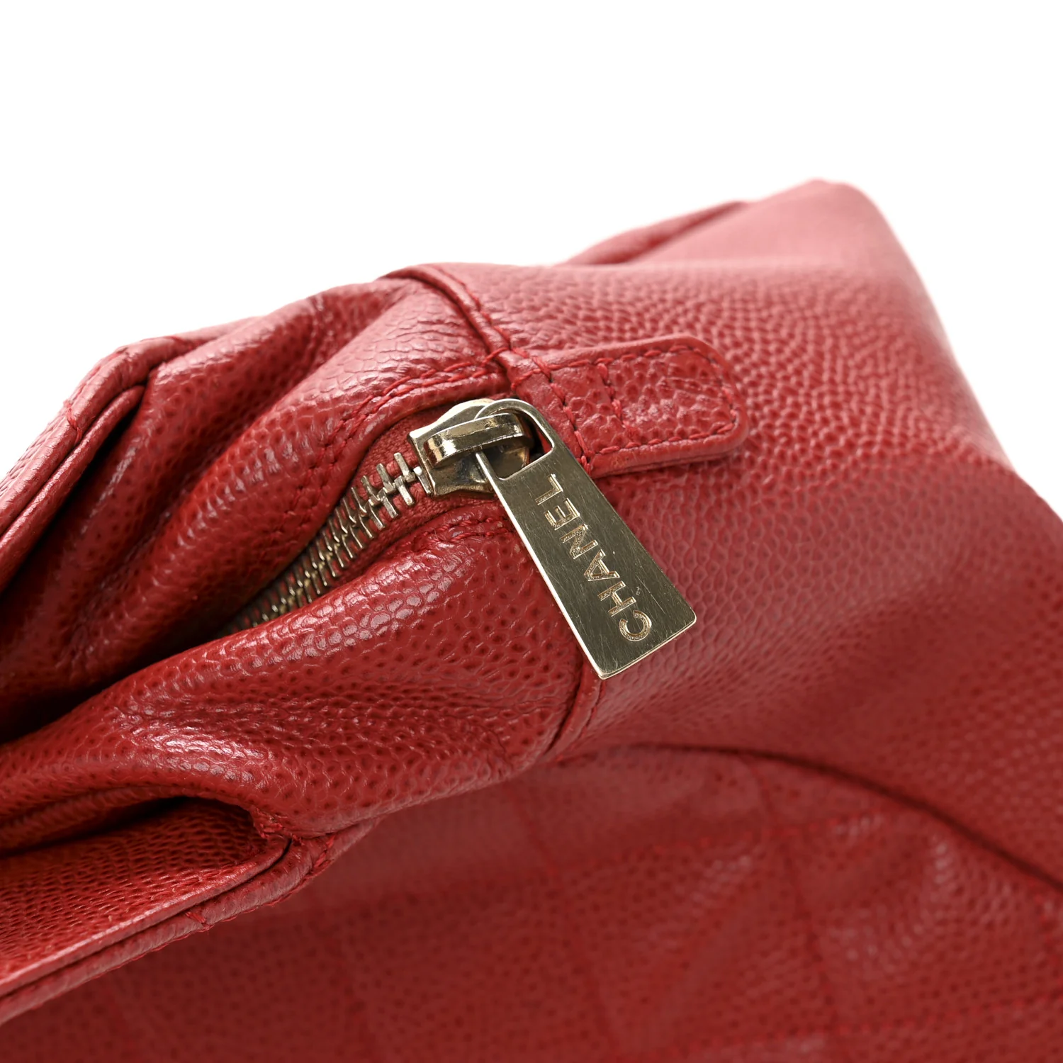 Caviar Quilted Petit Timeless Shopping Tote PTT Red - Top Club