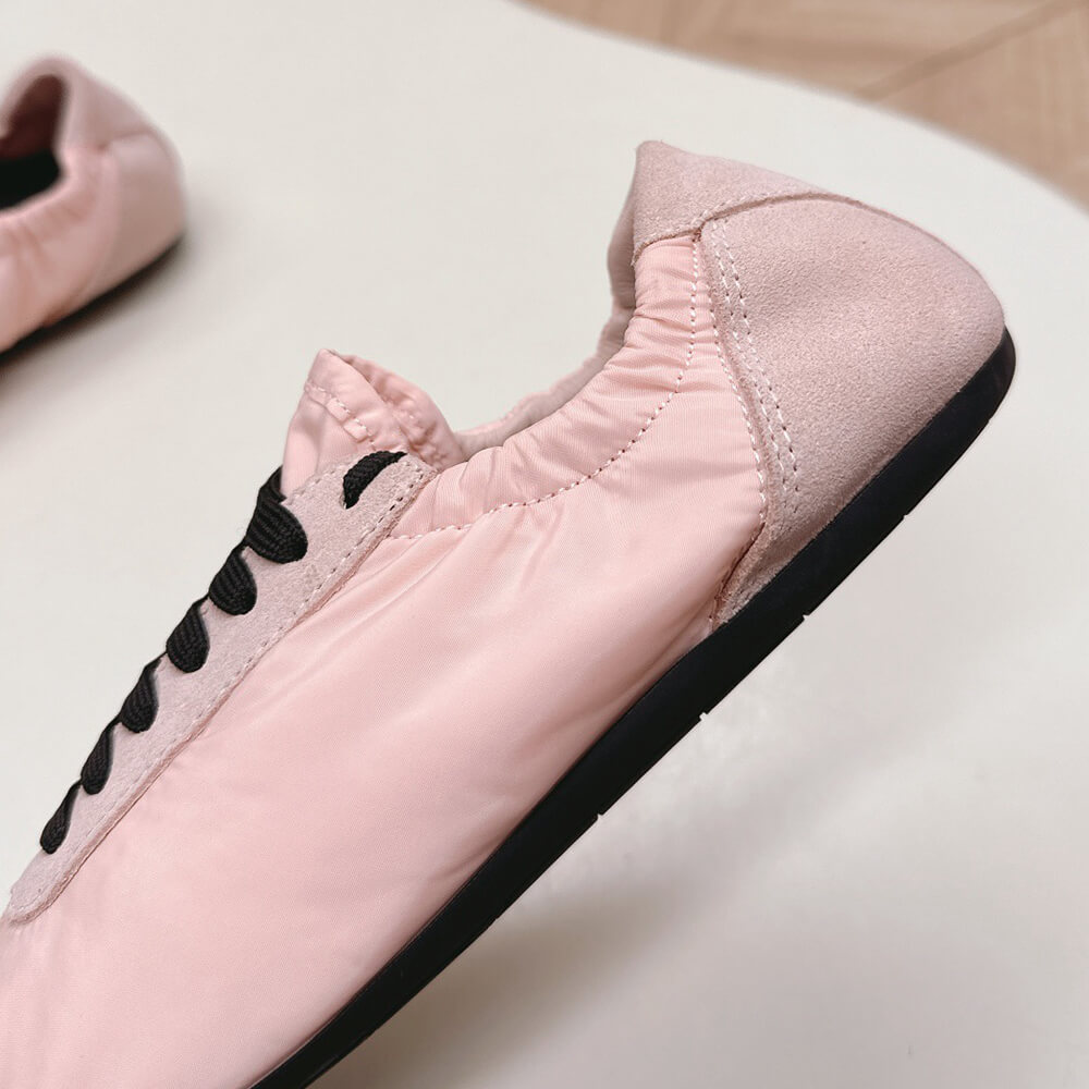 PRADA Collapse Re-Nylon and suede sneakers with metal toecap - Top Club