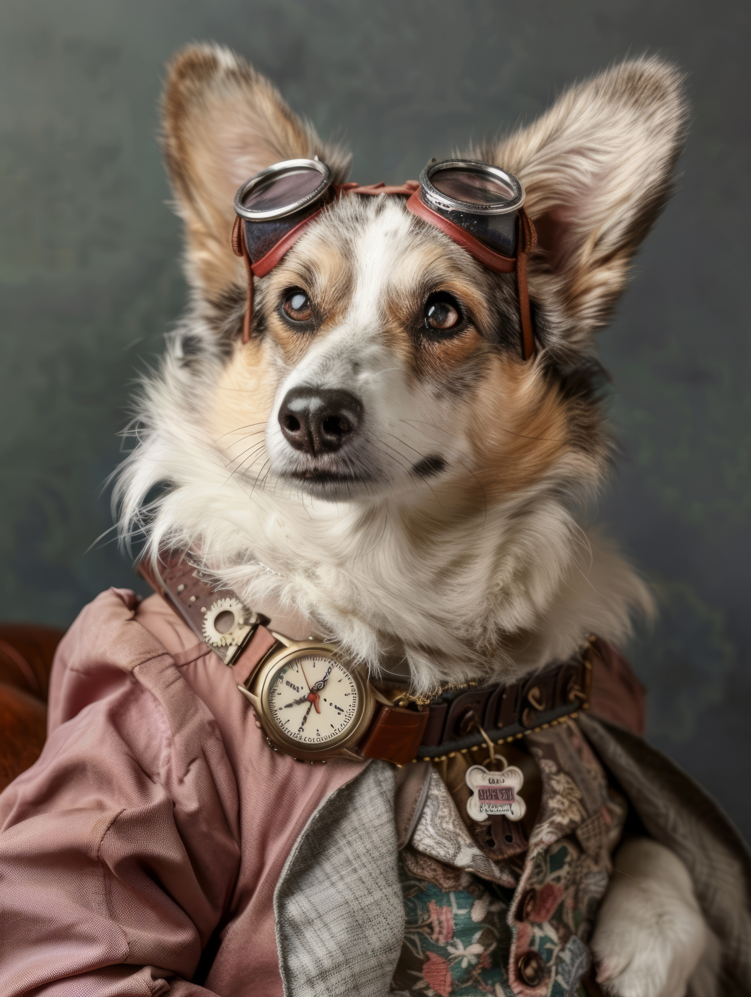Canvas schilderij van een Zweedse Vallhund 100x200 cm