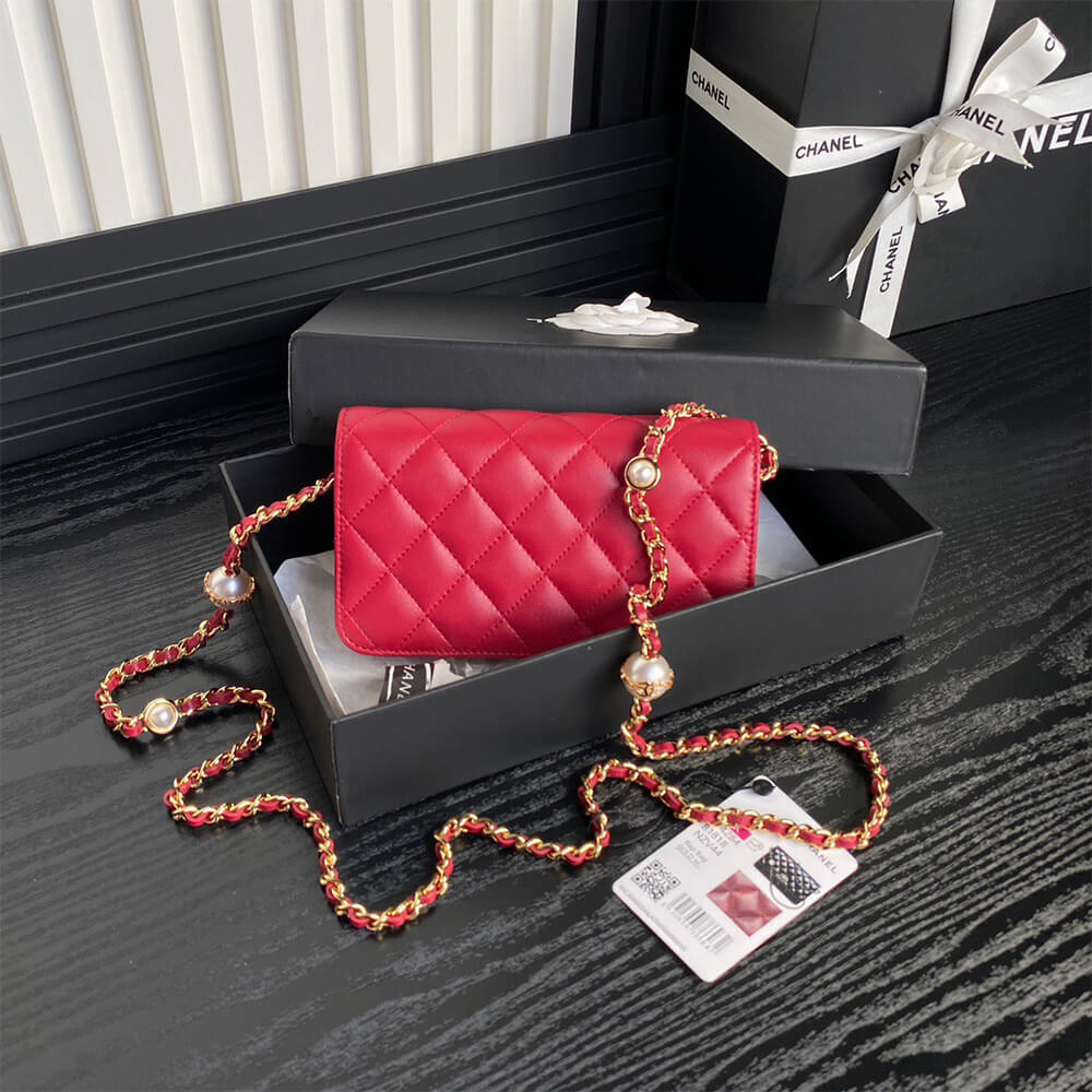 CHANEL Flap Phone Holder with Chain(HIGH-END GRADE) - Top Club