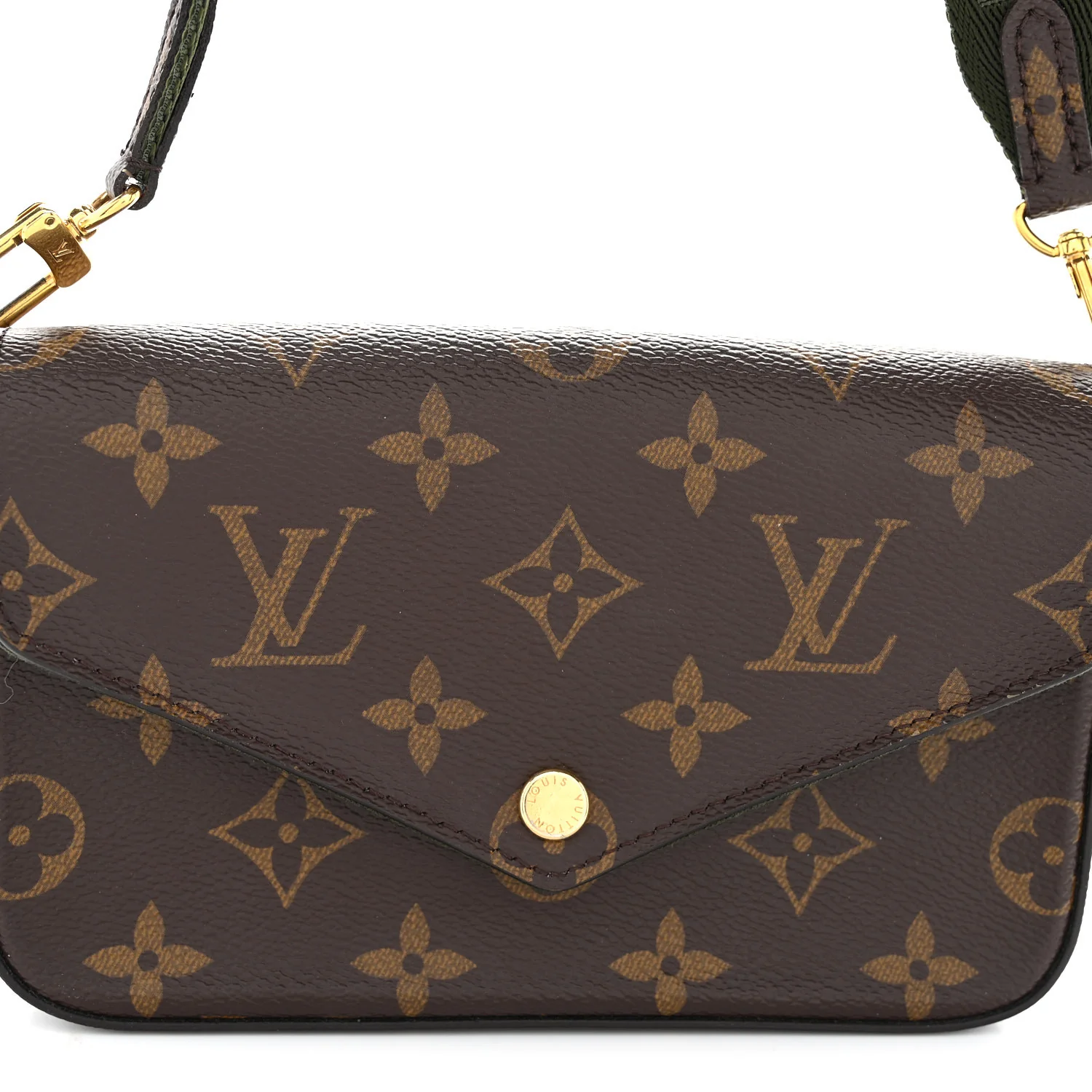 Monogram Felicie Strap & Go Kaki - Top Club
