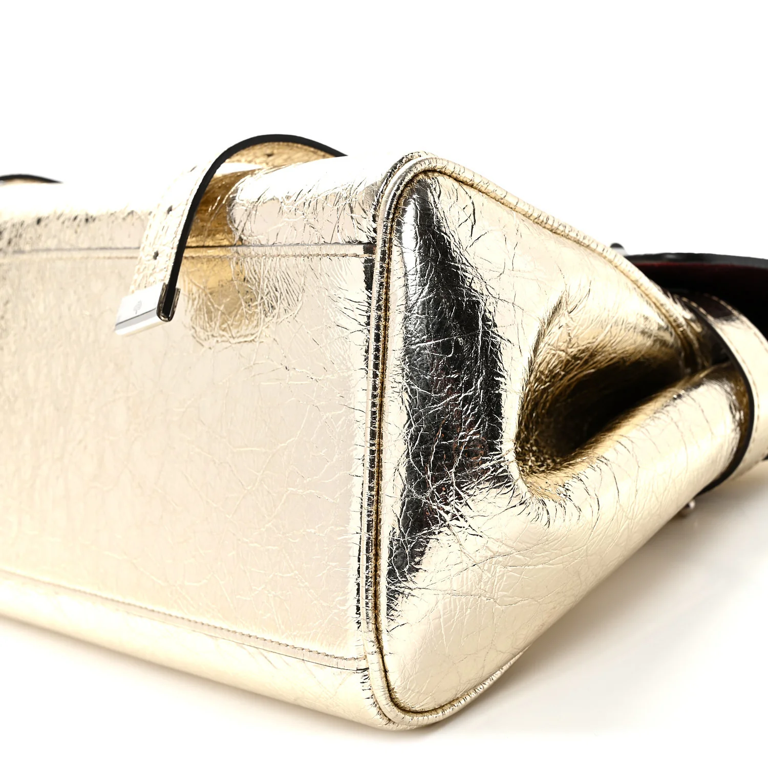 Metallic Crinkled Calfskin Medium Alexa Gold - Top Club