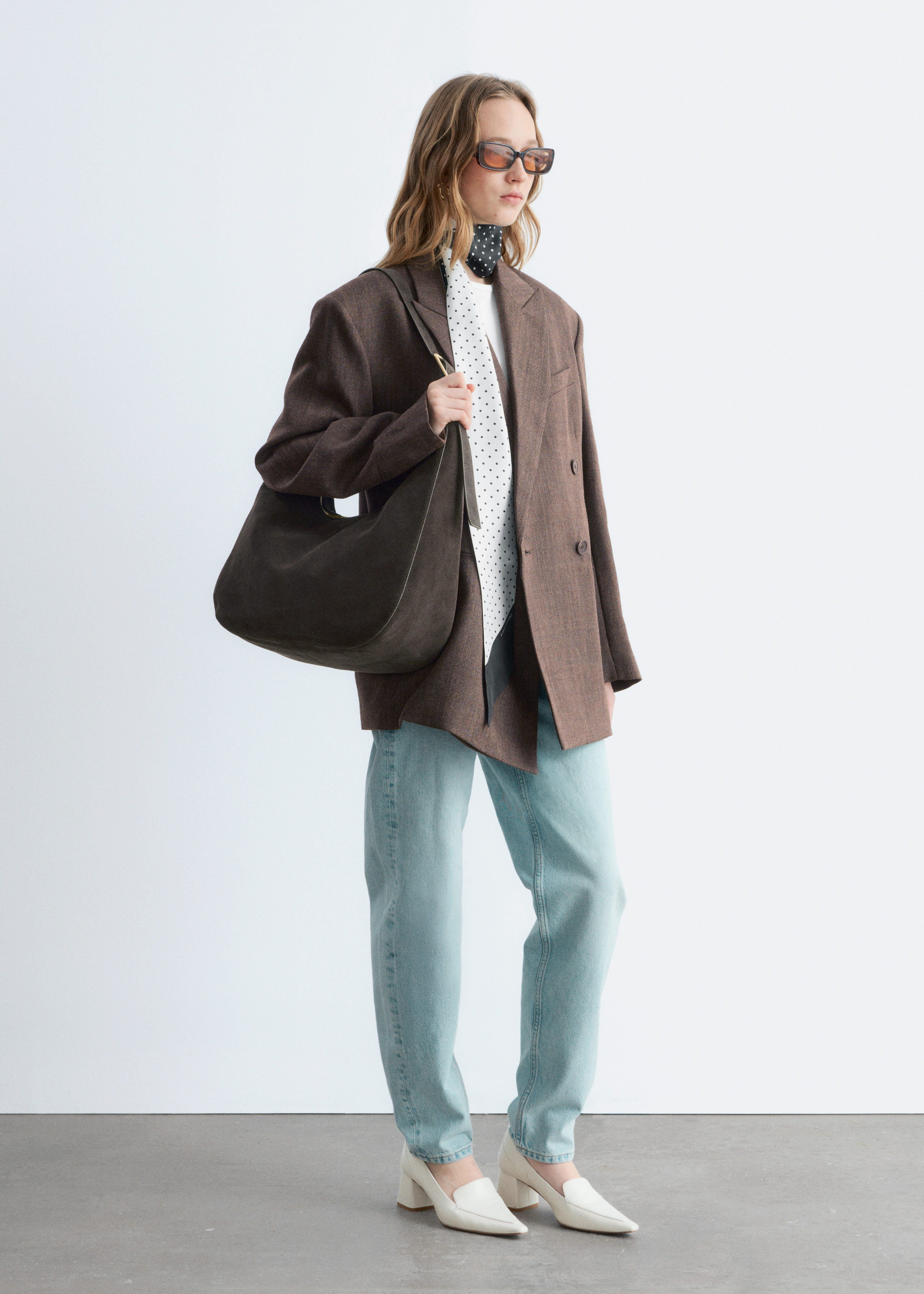 & Other Stories DOUBLE-BREASTED WOOL BLAZER