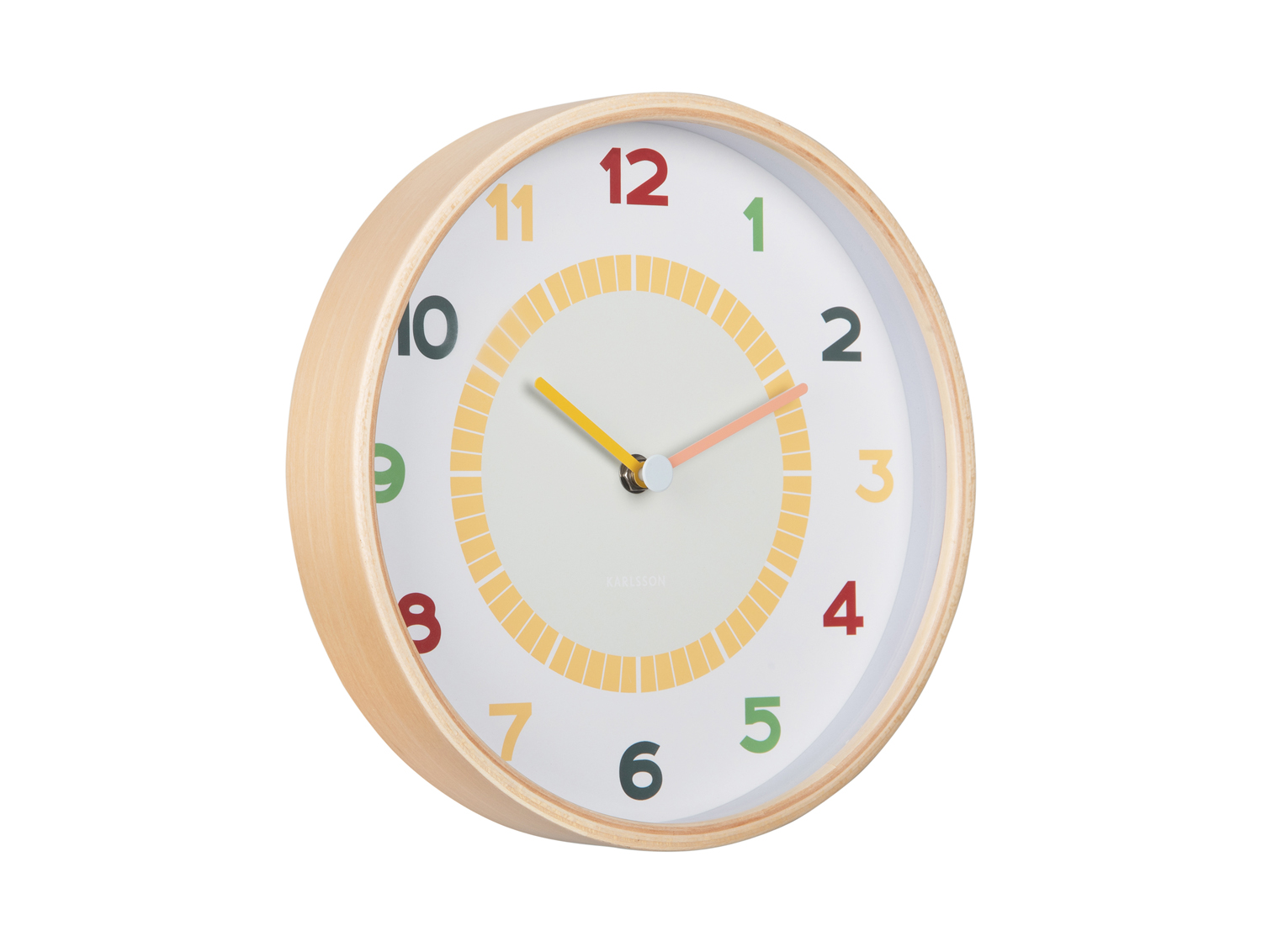Wall clock Chico wood multi colour