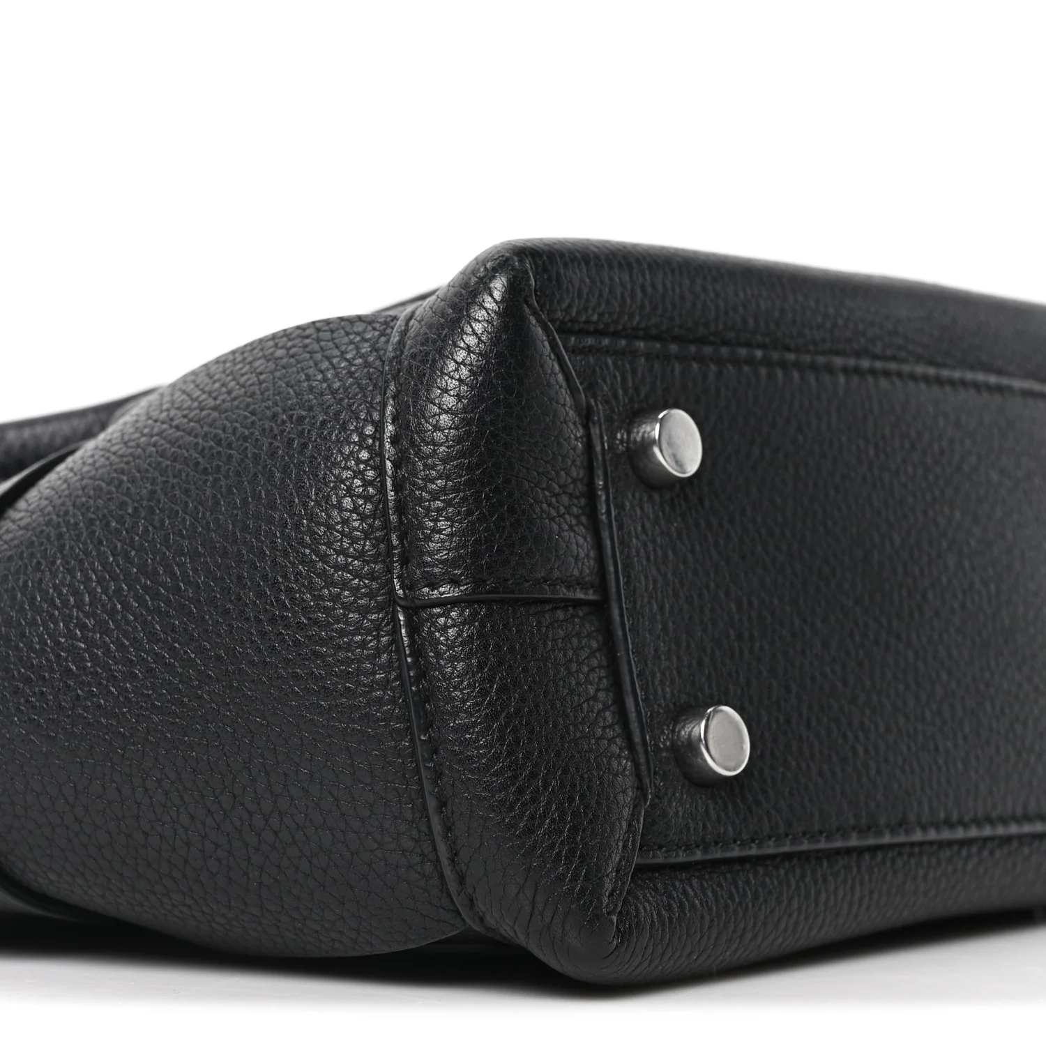 Grained Calfskin Mini Maxi Intrecciato Arco 33 Black - Top Club