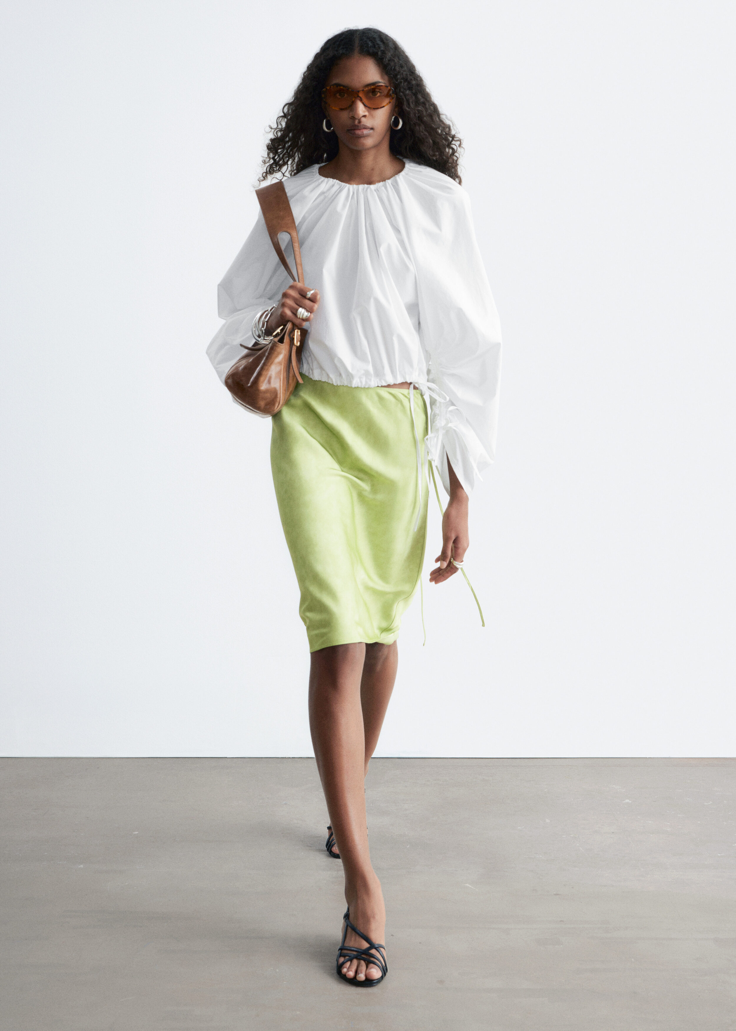 & Other Stories SCULPTURAL DRAWSTRING BLOUSE