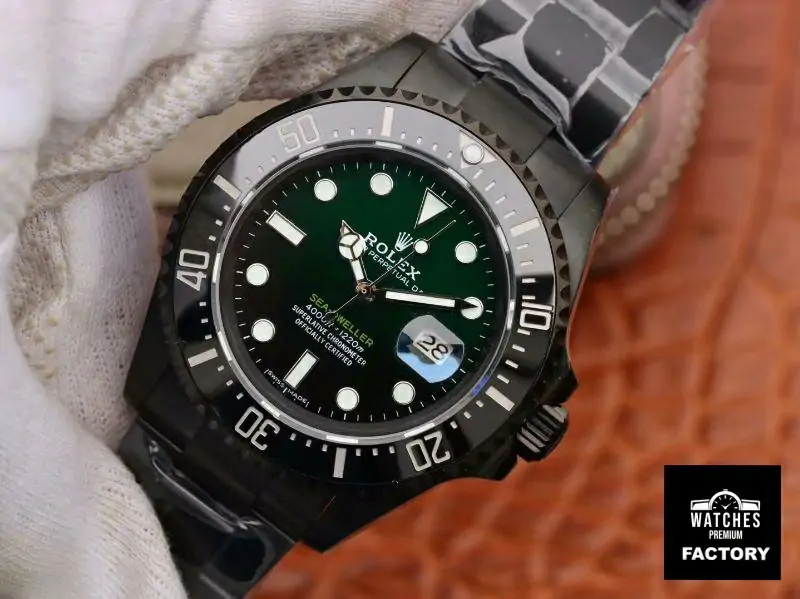 Rolex Sea-Dweller Deepsea 11666001 V2 Green Gradual Black Dial