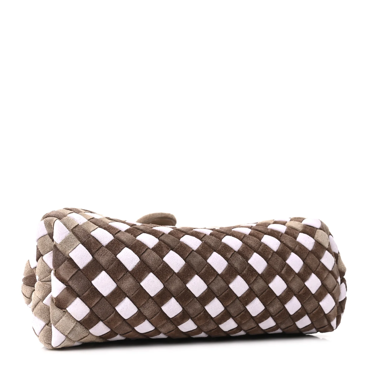 Suede Intrecciato Small The Lauren 1980 Clutch With Chain Praline Musk Washed Brownie - Top Club