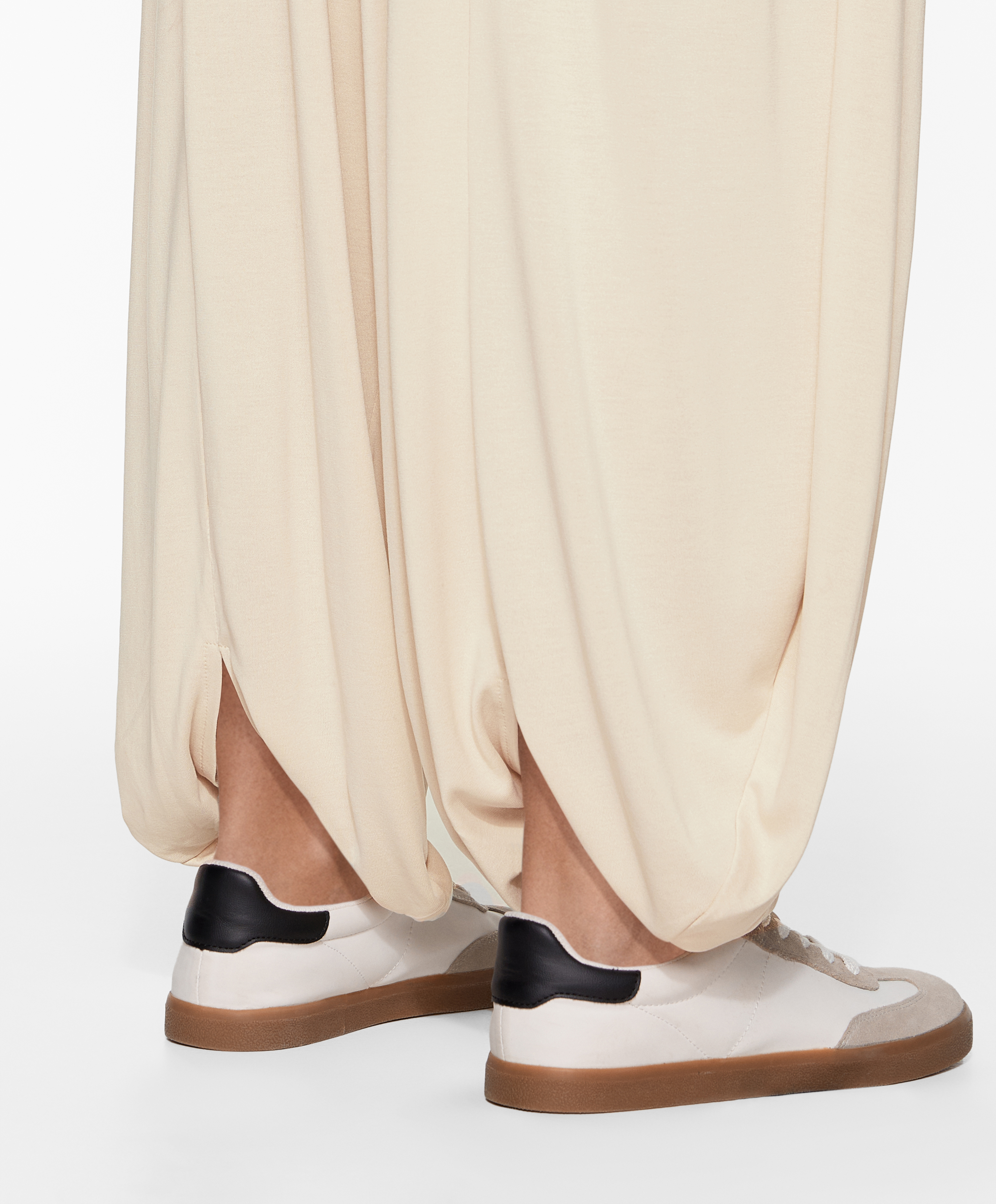 OYSHO Modal blend wide-leg trousers
