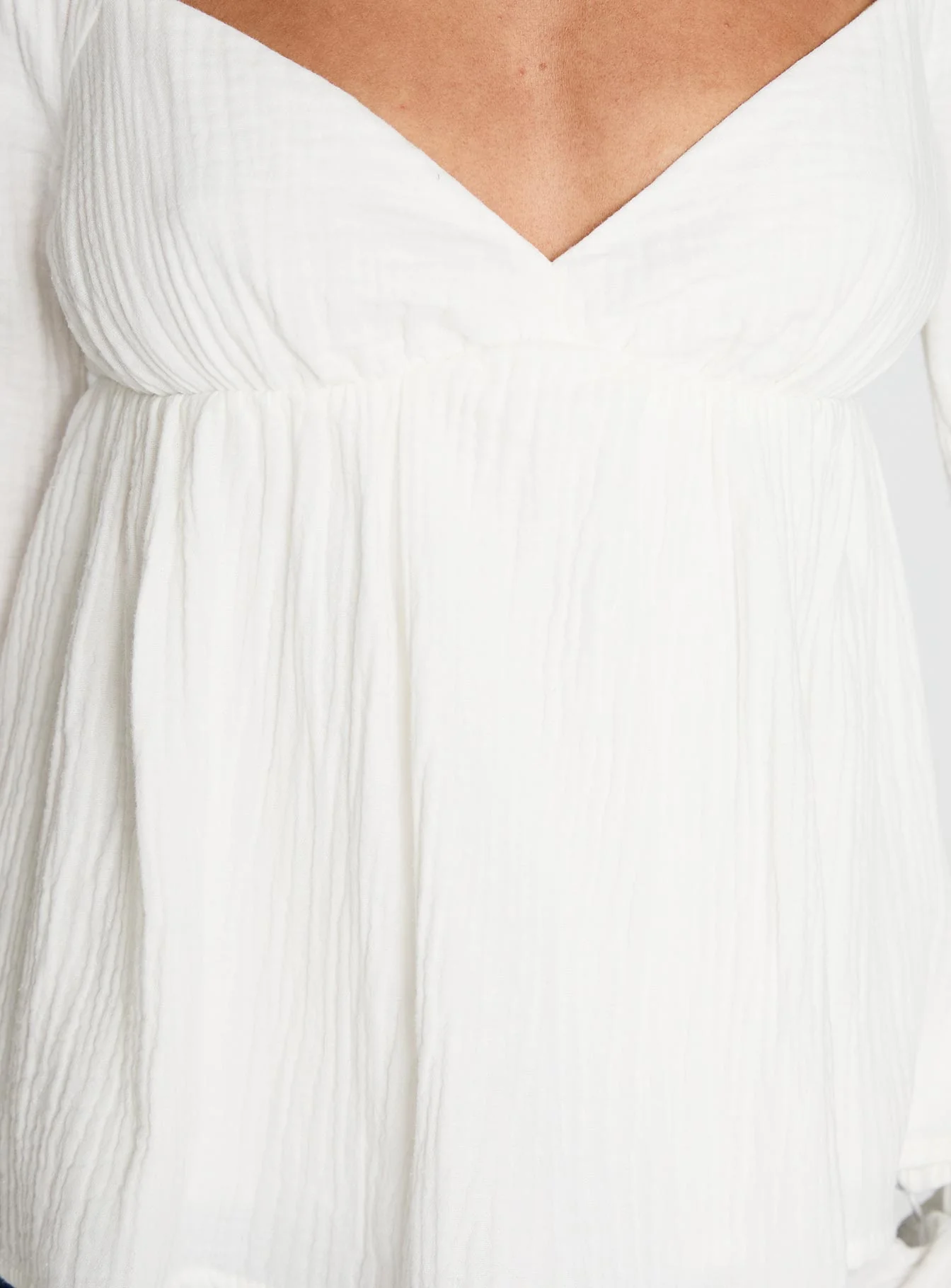 Khalea Long Sleeve Top White