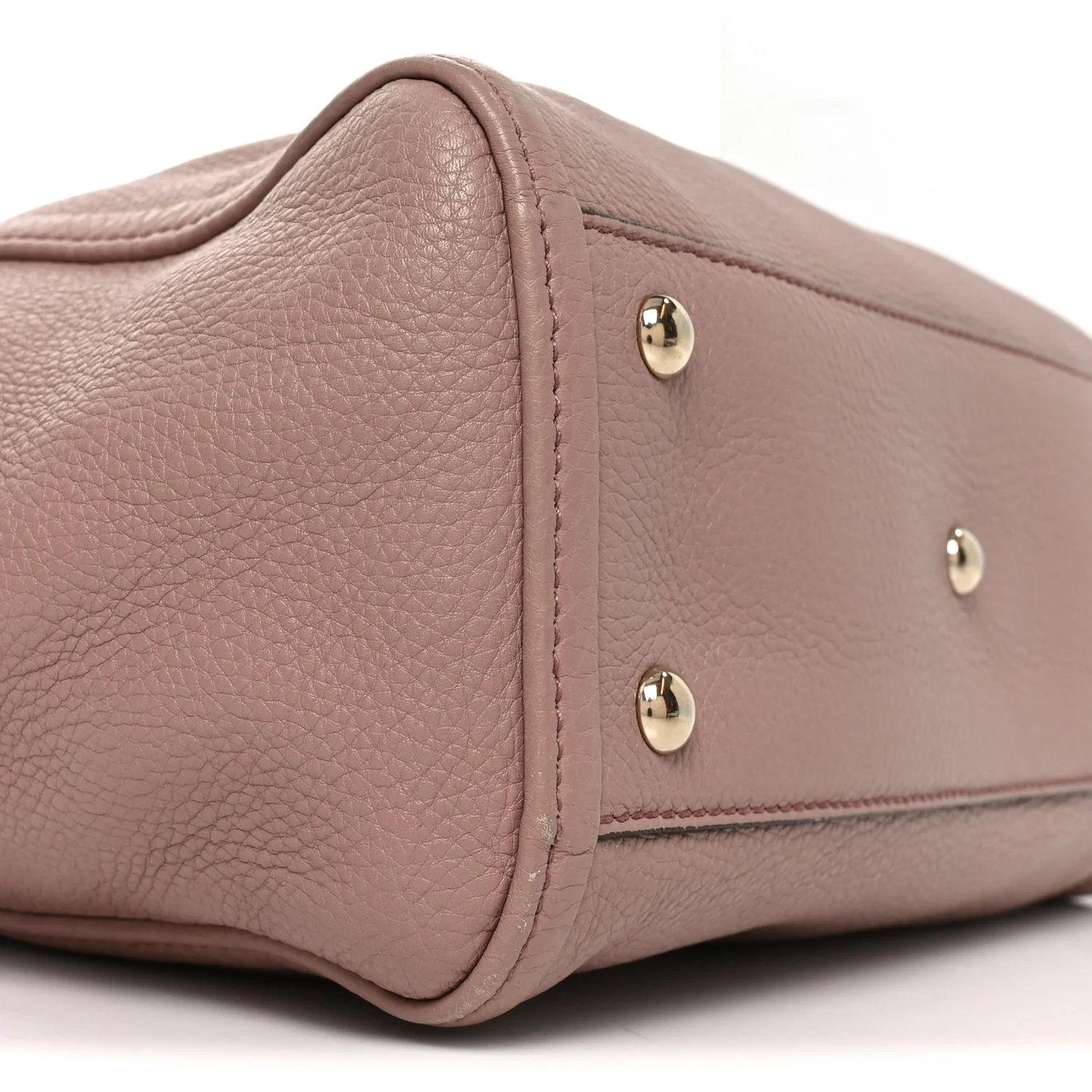 Pebbled Calfskin Small Soho Shoulder Bag Light Pink - Top Club