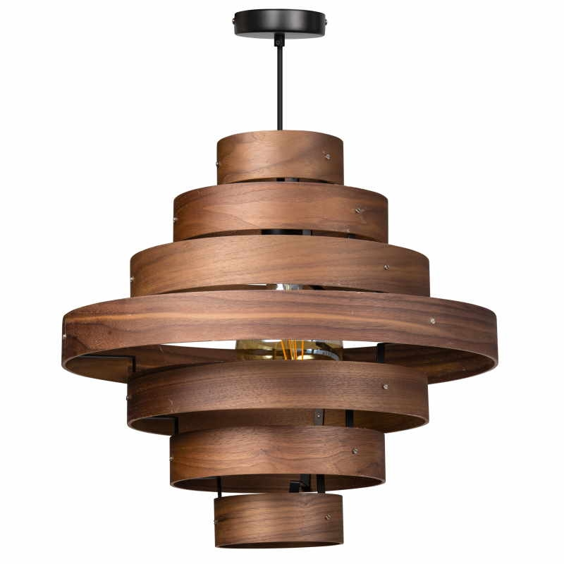 LUXA HANGLAMP 7-RINGS WALNOOT
