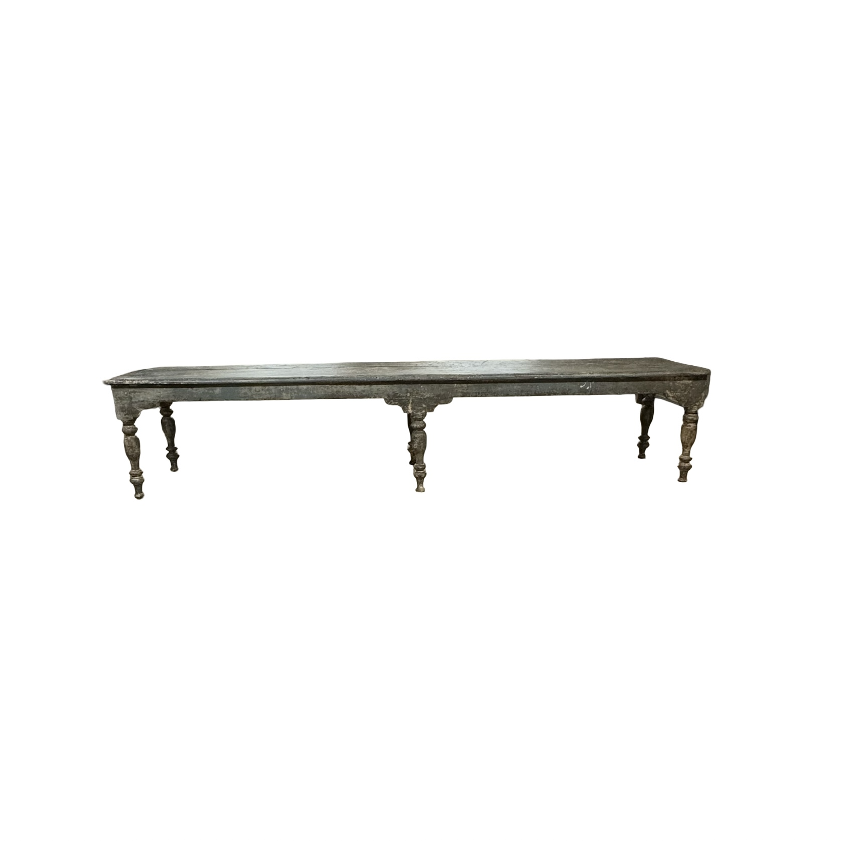 Salontafel blauw met 6 poten uniek