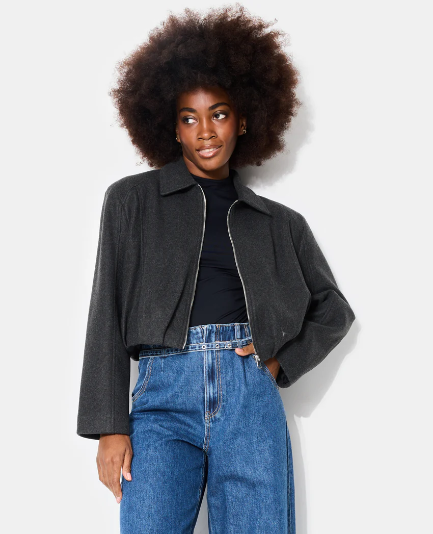 Pimkie Manteau court drap de laine forme boule
