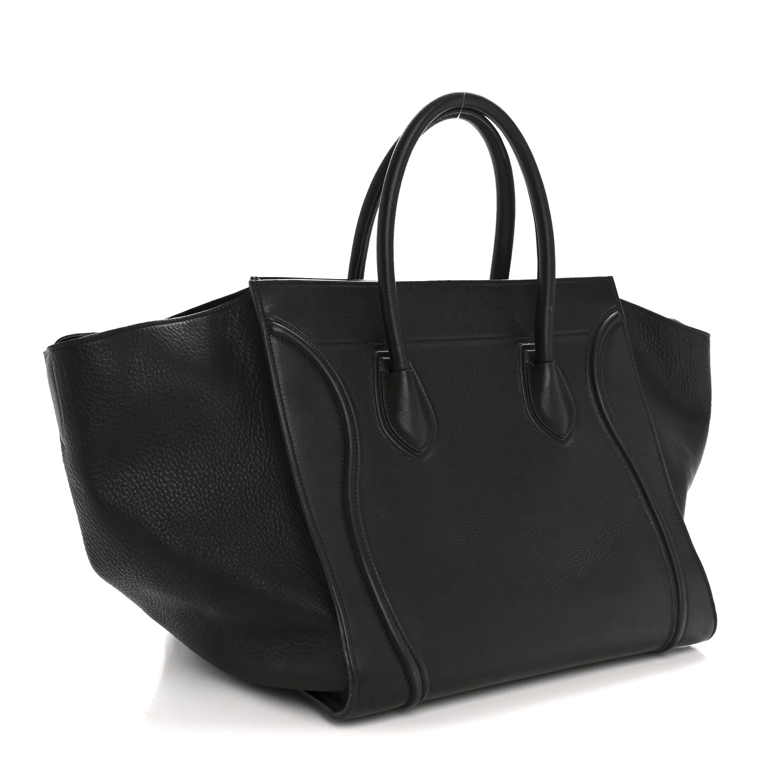 Grained Calfskin Medium Phantom Luggage Black - Top Club