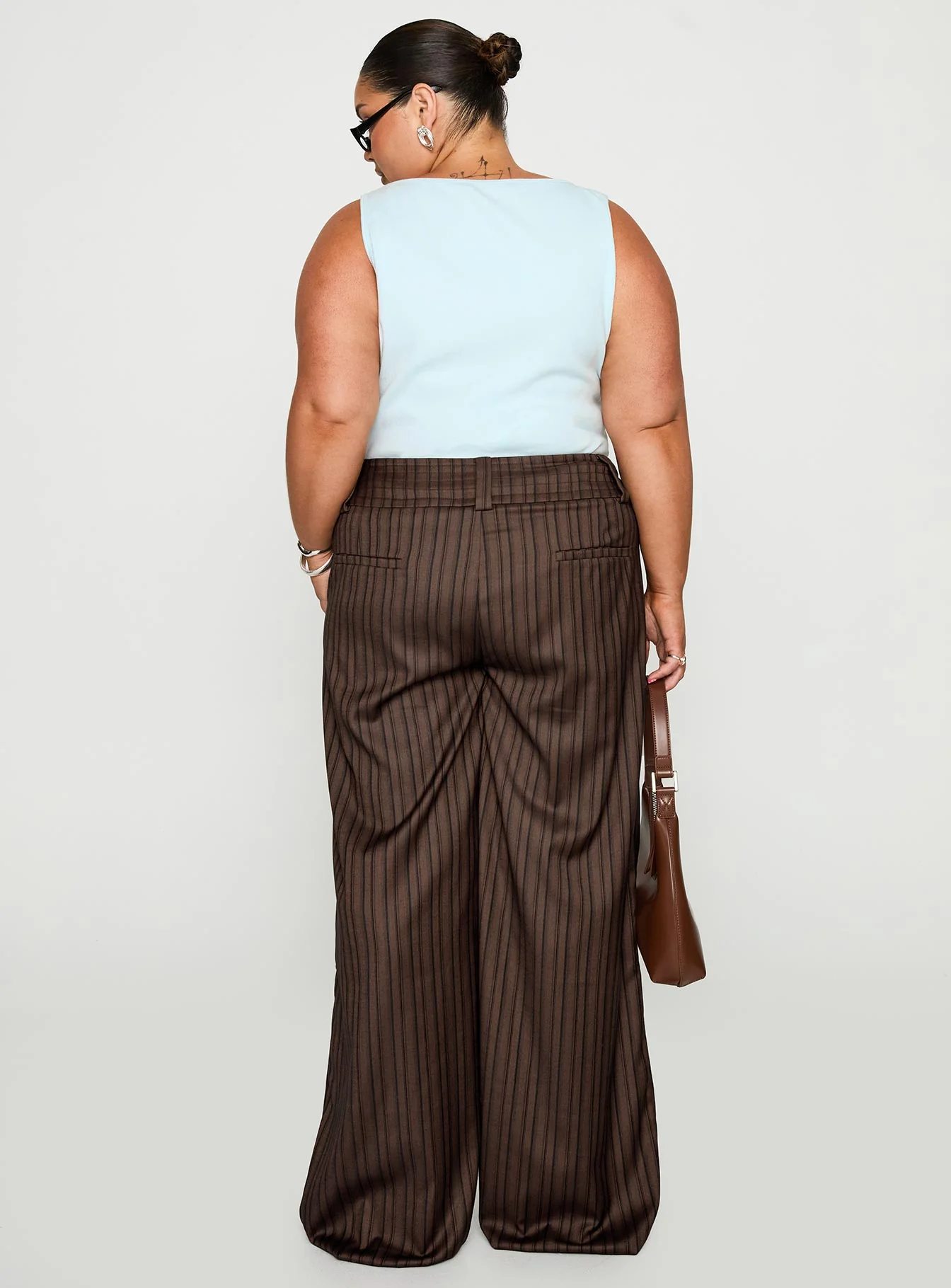 Cedars Low Rise Pant Brown Stripe Curve