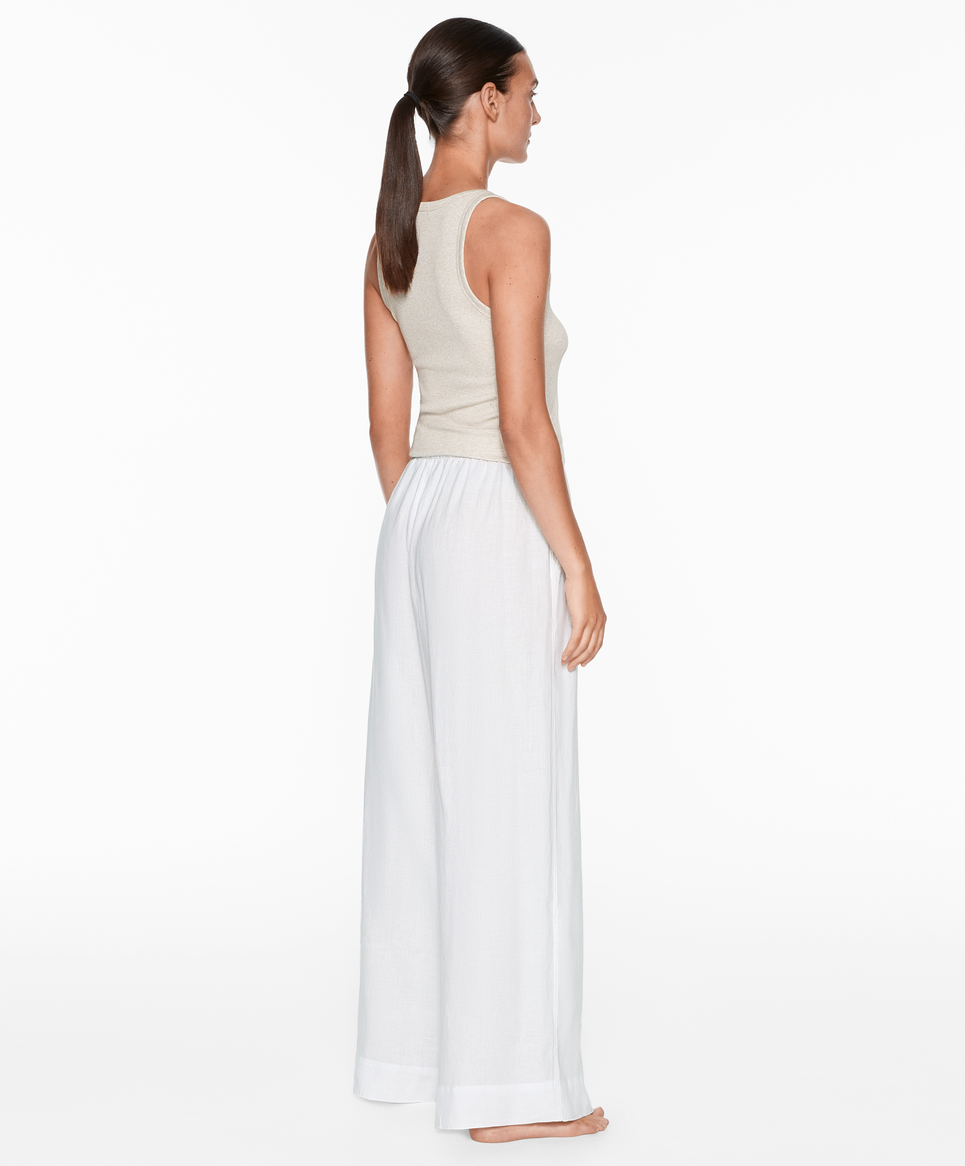 OYSHO Rib vest top with cotton and modal
