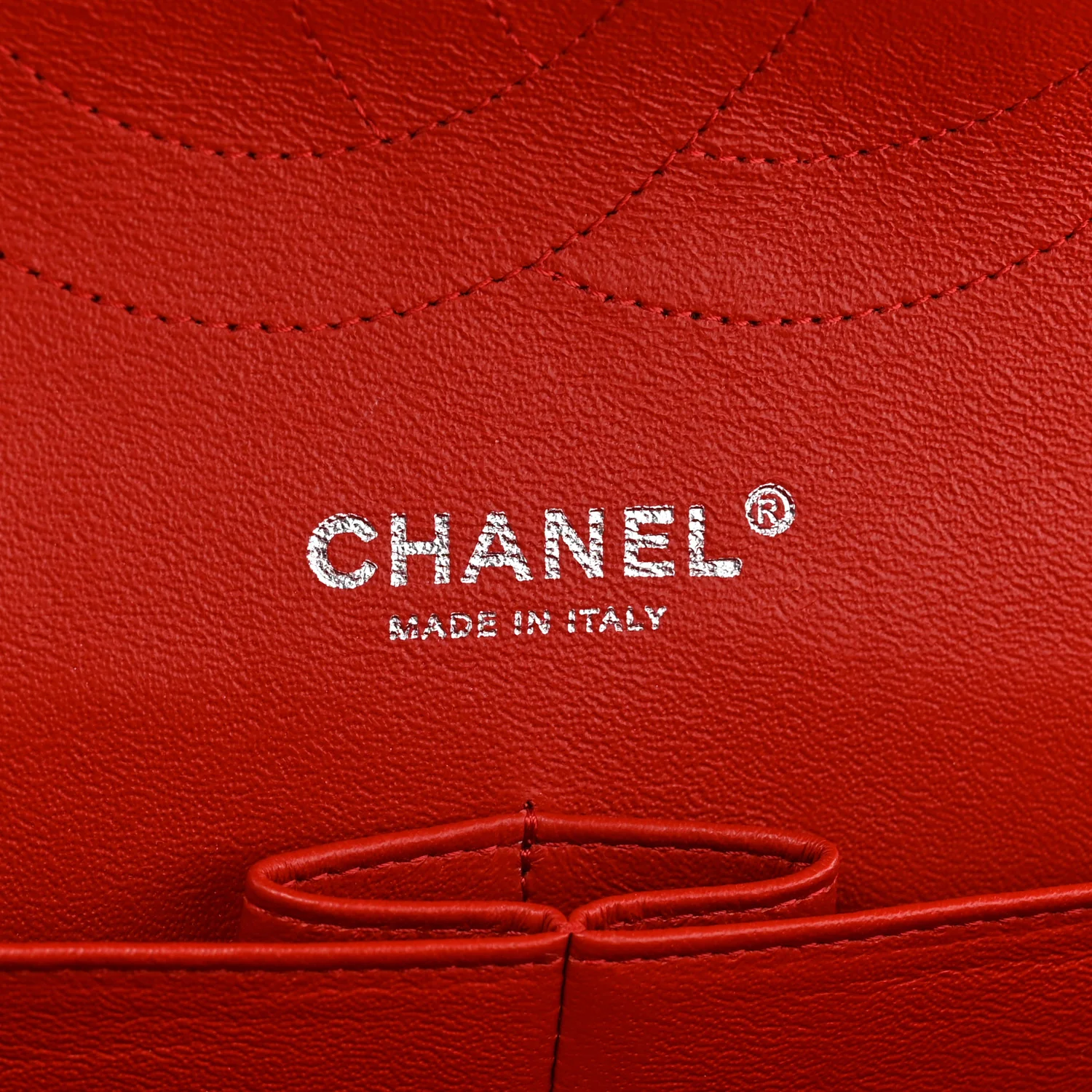 Lambskin Quilted Jumbo Double Flap Red - Top Club