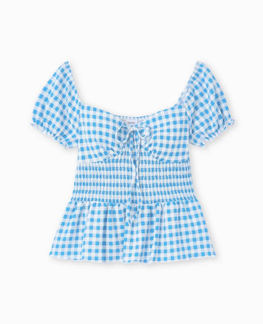 Pimkie Top manches ballons motif vichy