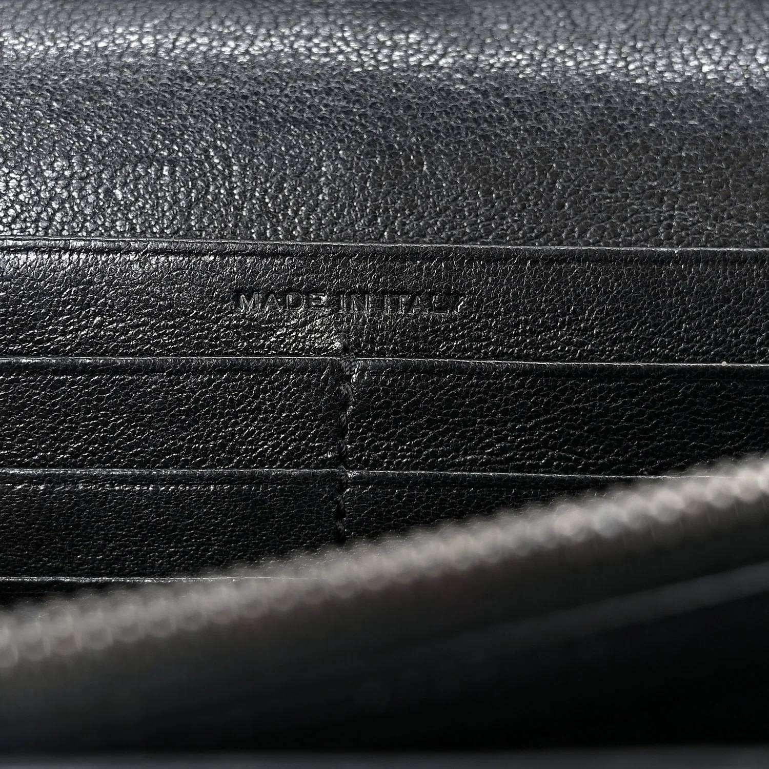 Sheepskin Tri-Quilt Monogram Envelope Chain Wallet Black - Top Club