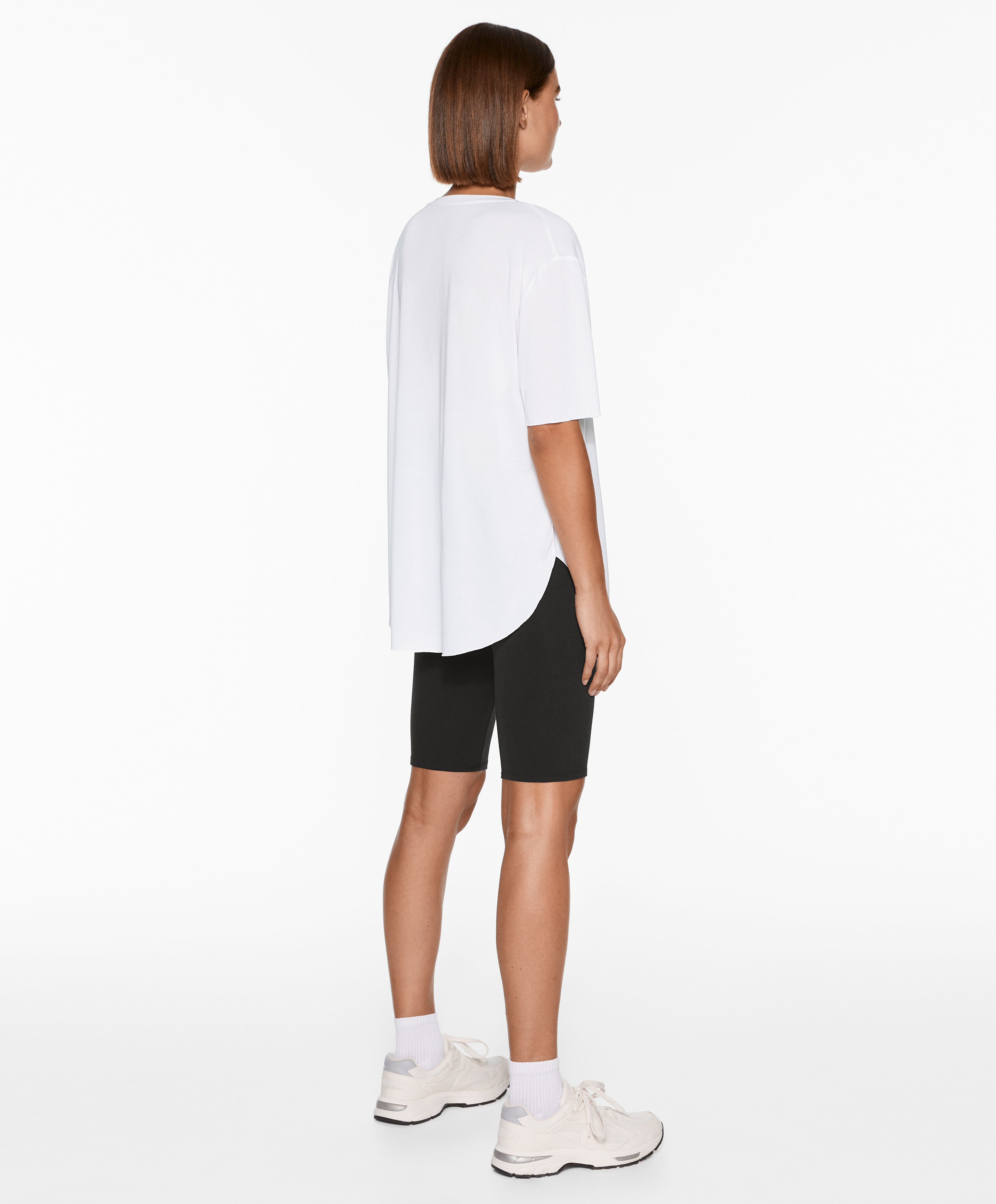 OYSHO Modal blend short-sleeved slogan T-shirt
