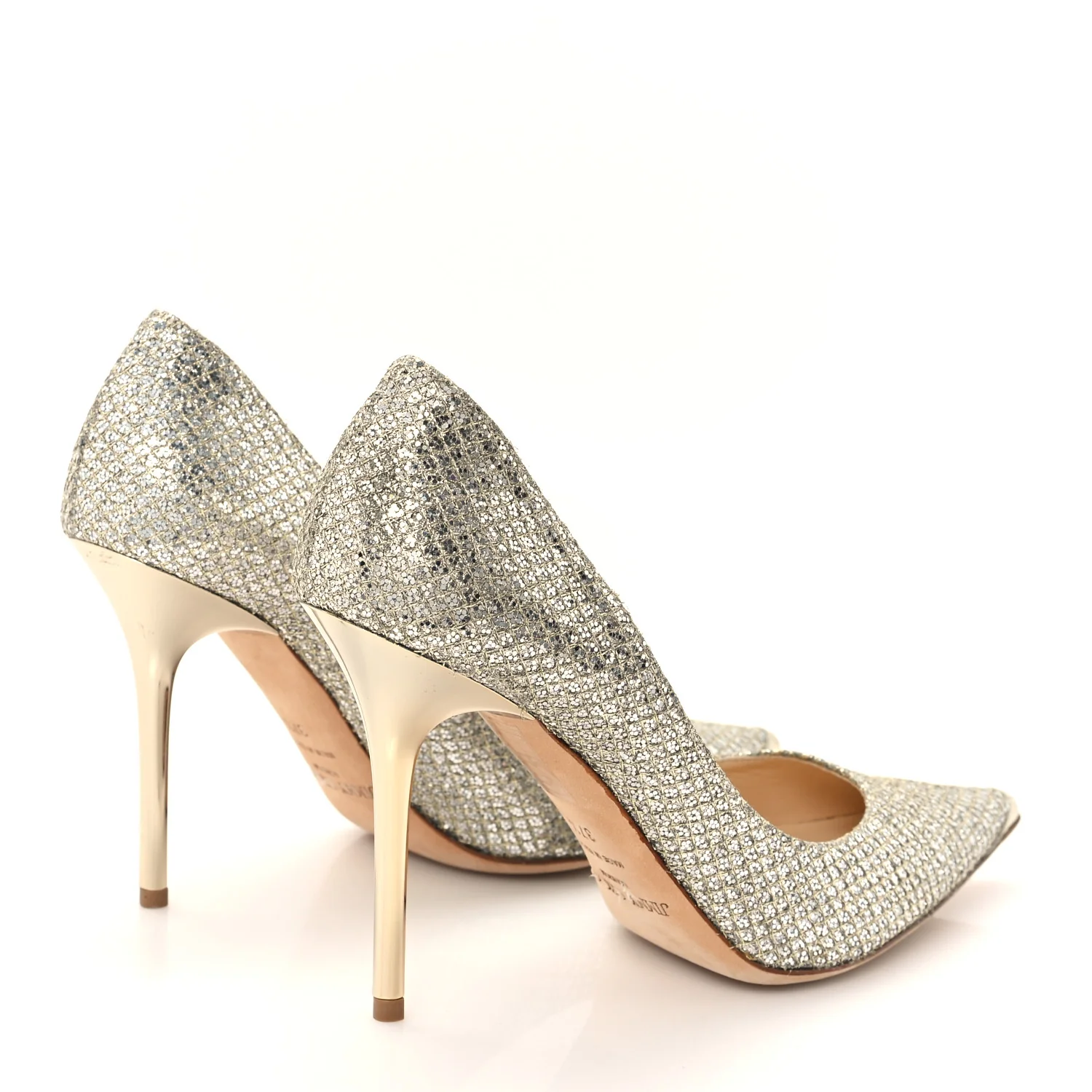 Glitter Fabric Romy 85 Pumps 37.5 Champagne - Top Club