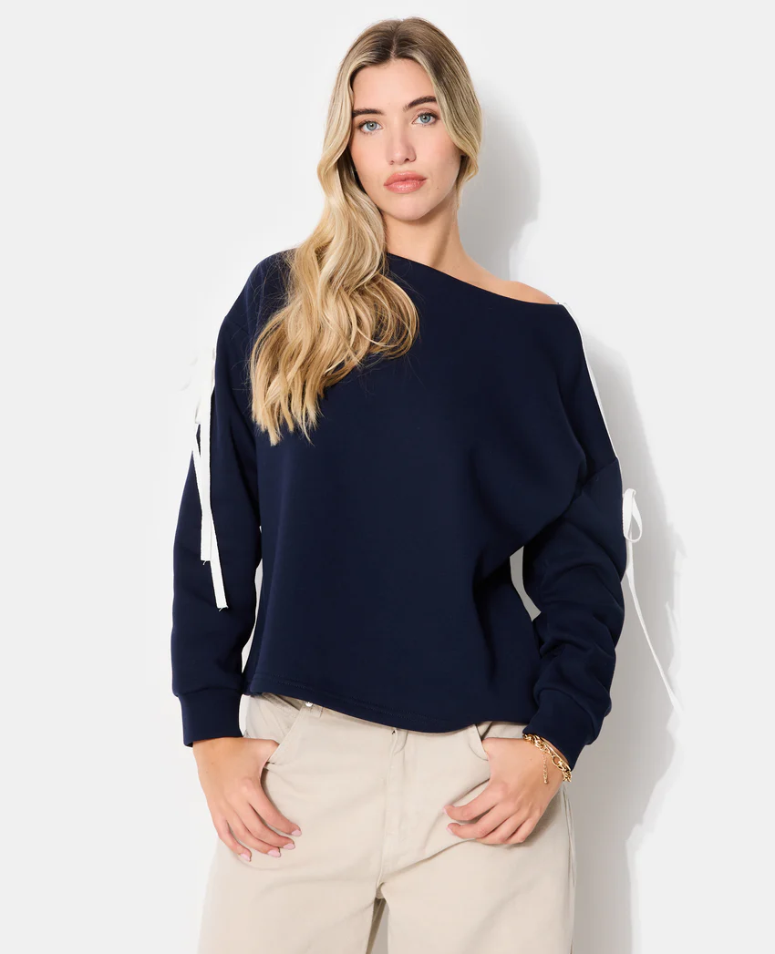 Pimkie Sweat ample avec détail nœuds sur les manches
