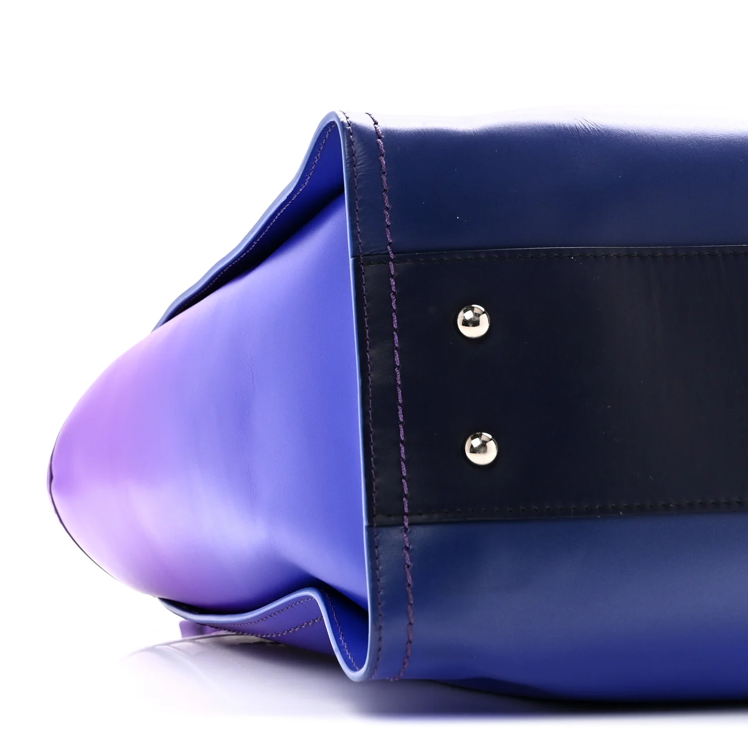 Shaded Calfskin Small Deauville Tote Purple Blue - Top Club