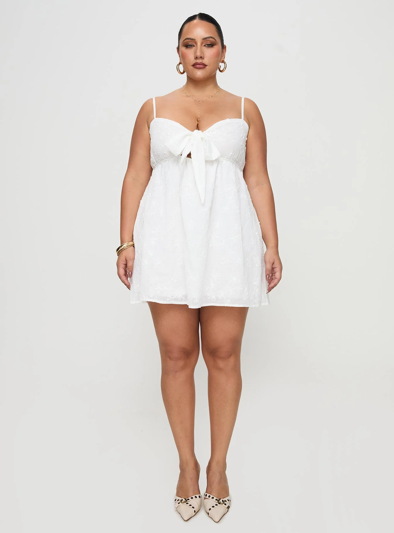 Granno Mini Dress White Curve