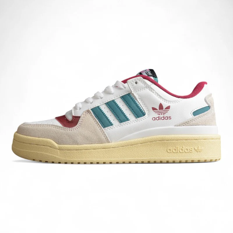 adidas Forum Low in White/Teal/Burgundy - Sneaker Replica Workshop