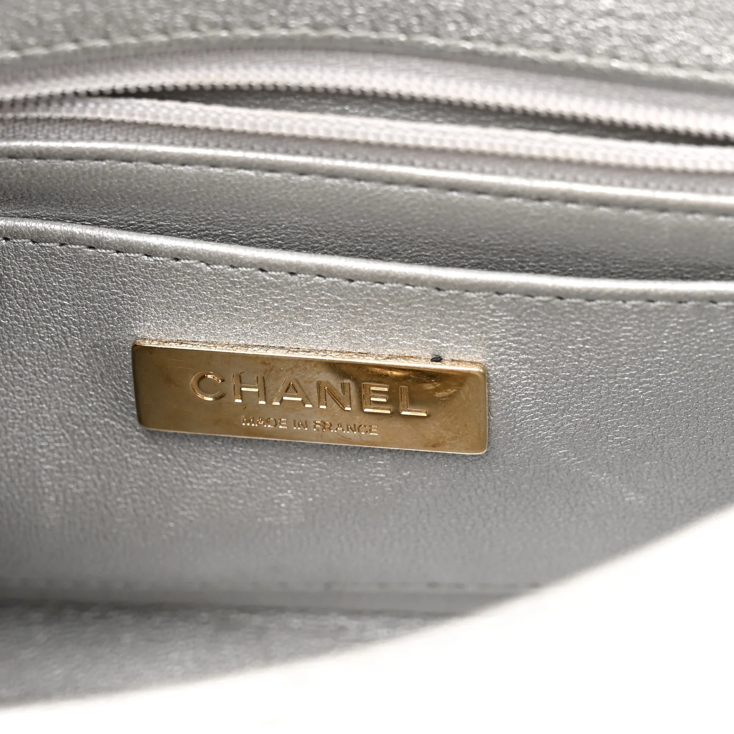 Mirror Calfskin Metallic Calfskin Quilted Hollywood Boulevard Mini Flap With Star Coin Purse Silver - Top Club
