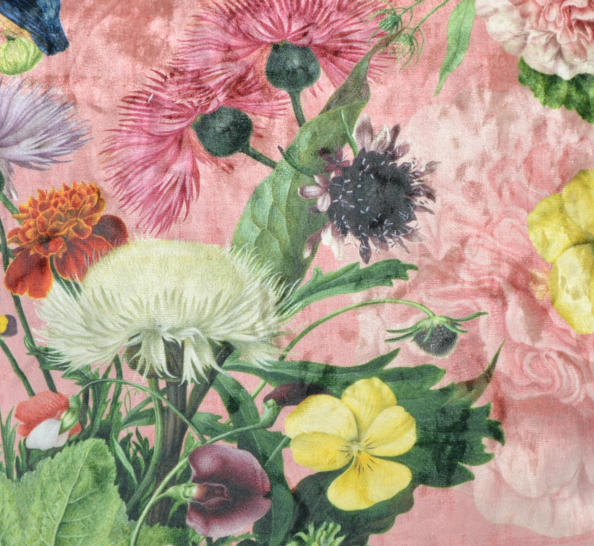 Kussen velvet Hortus roze 45 x 45