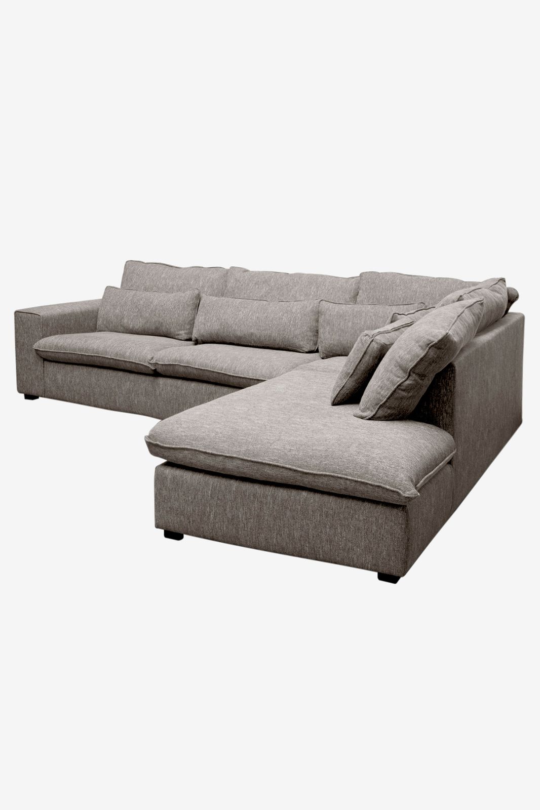 Baron bank 3.5-zits lounge rechts Unit lichtgrijs melee