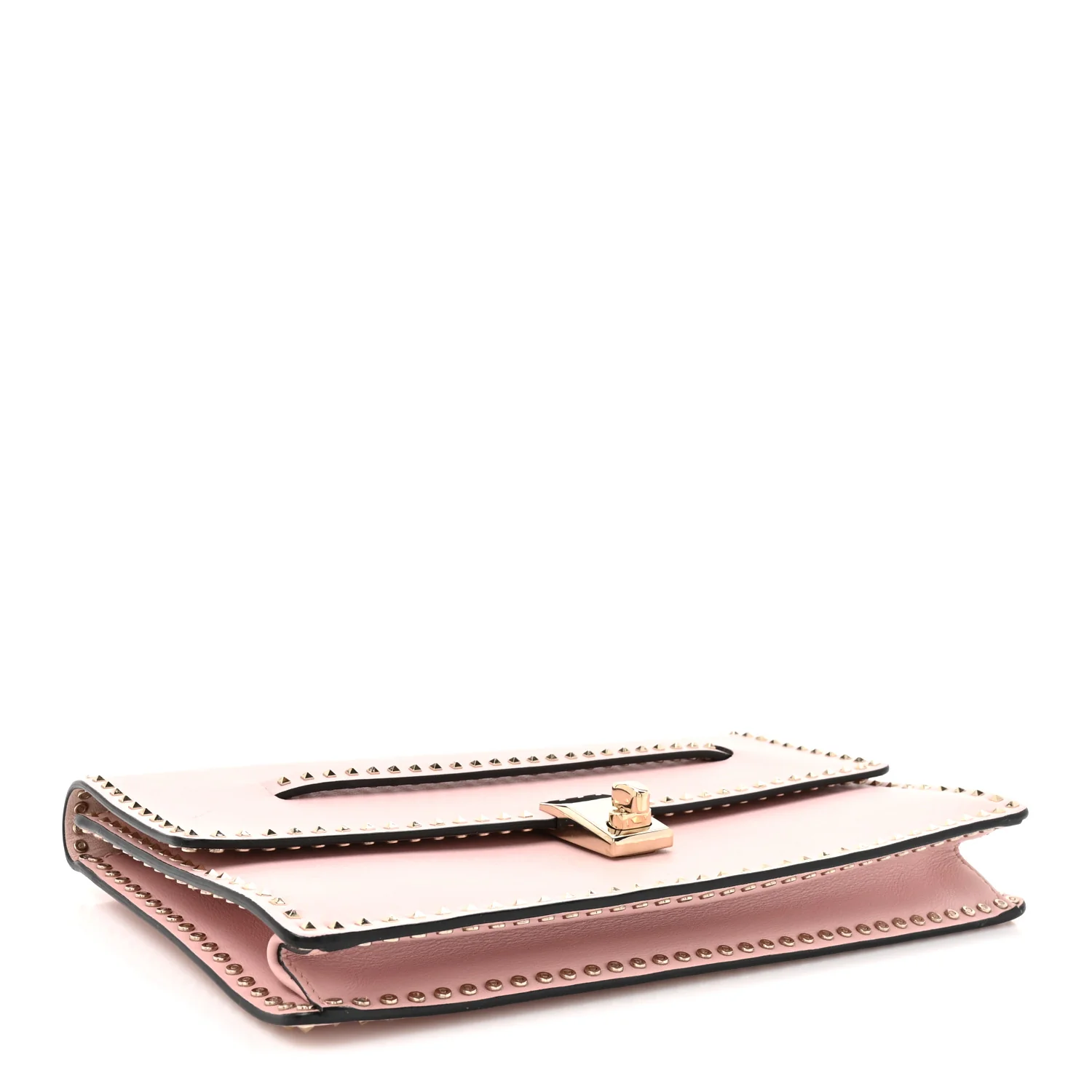 Nappa Micro Rockstud Wristlet Clutch Water Rose - Top Club