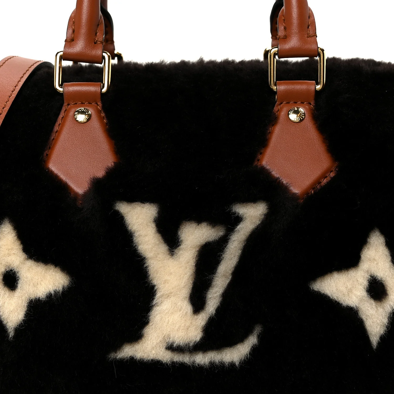 Shearling Monogram LV Ski Cozygram Speedy Bandouliere 25 Chocolate Cream - Top Club
