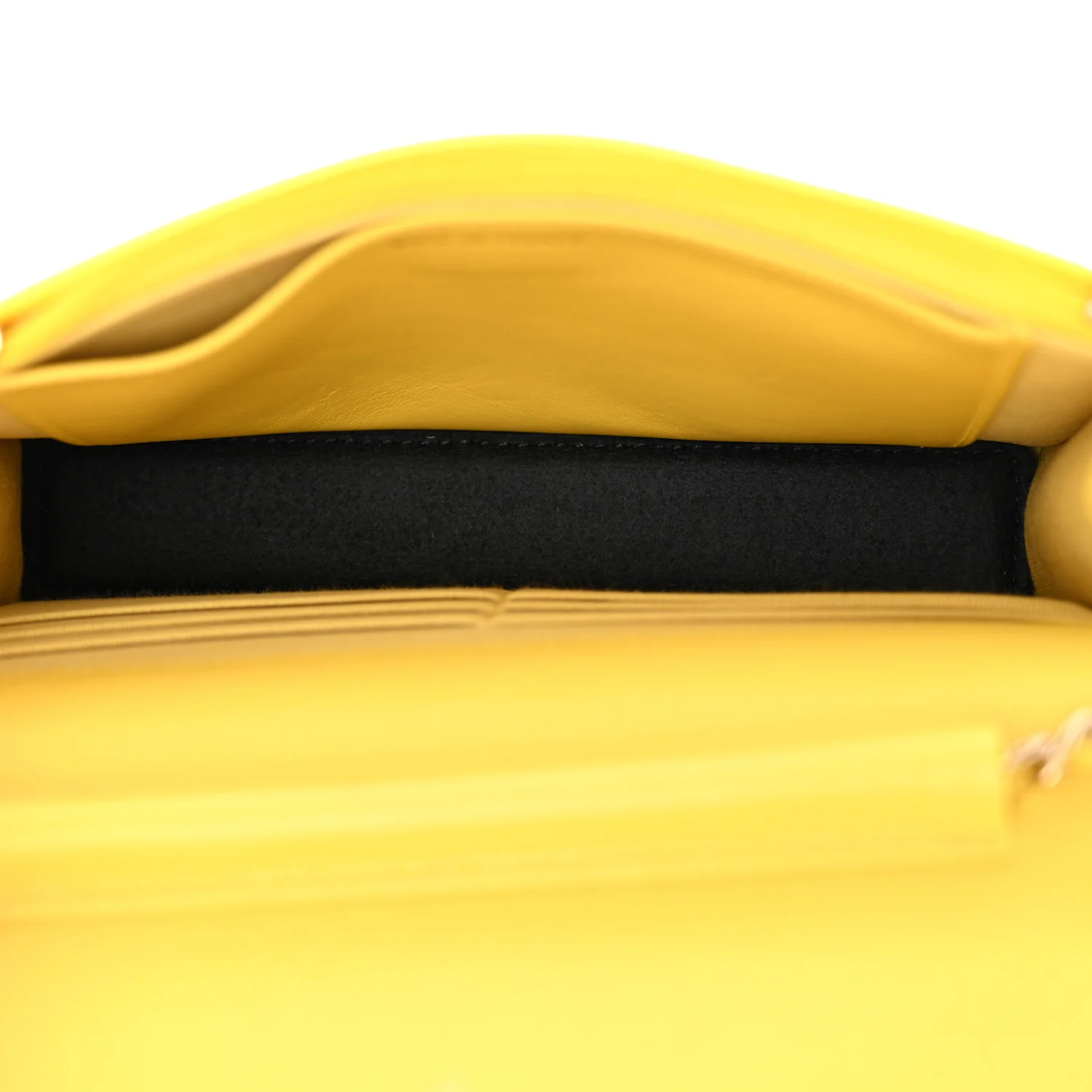 Caviar Quilted Wallet on Chain WOC Yellow - Top Club