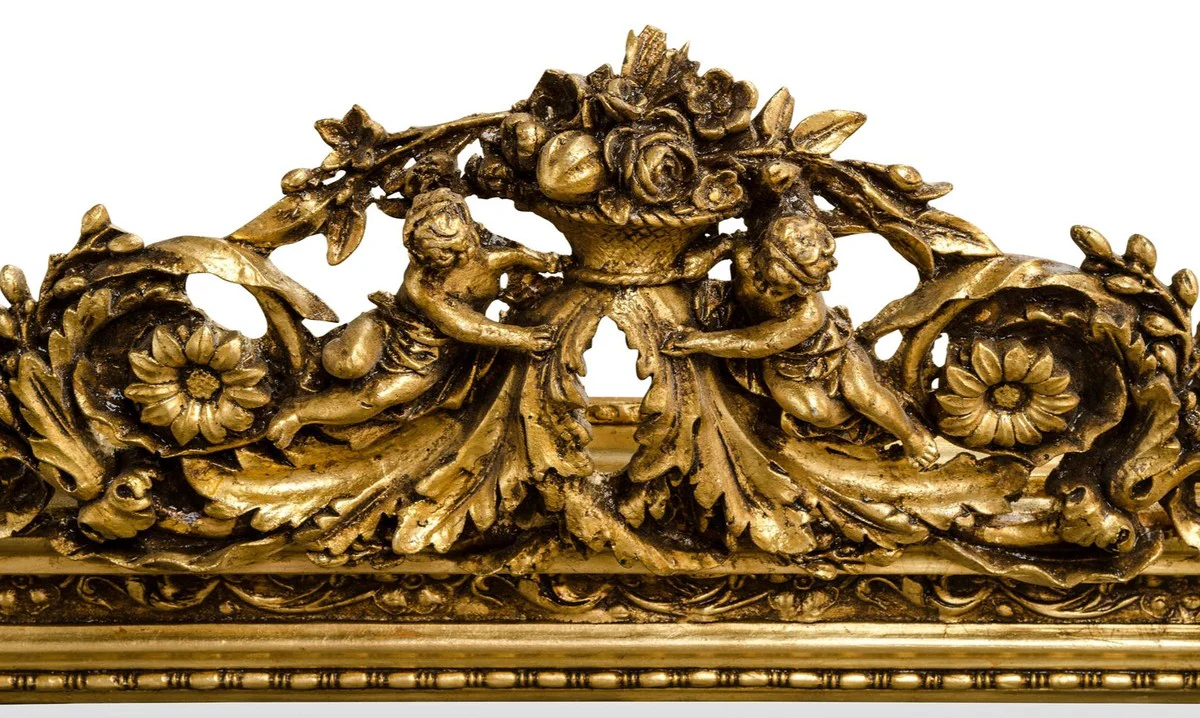 Antique style wall mirror gold 142 x H. 100 cm - Baroque furniture
