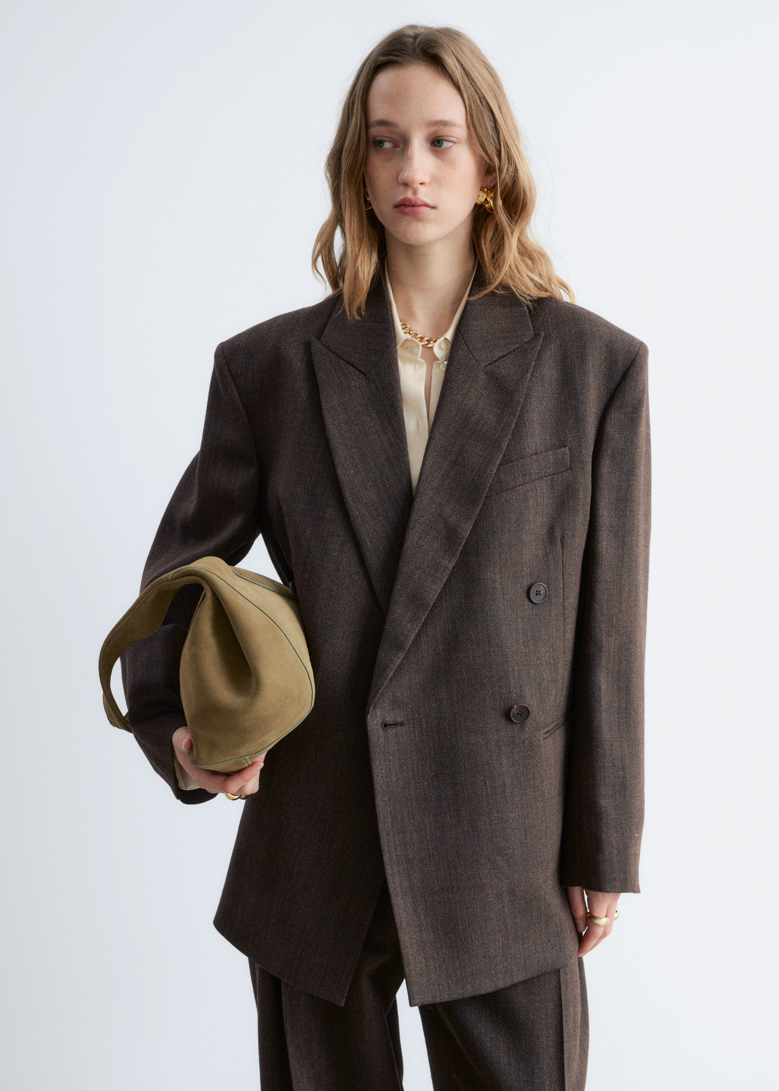 & Other Stories DOUBLE-BREASTED WOOL BLAZER