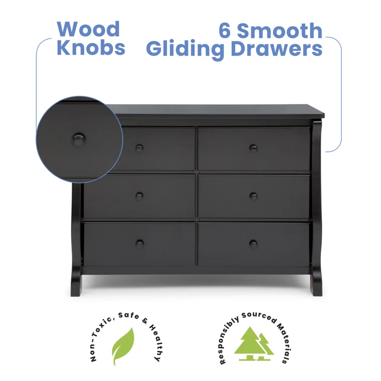 Universal Double Dresser -Made of Solid Woods